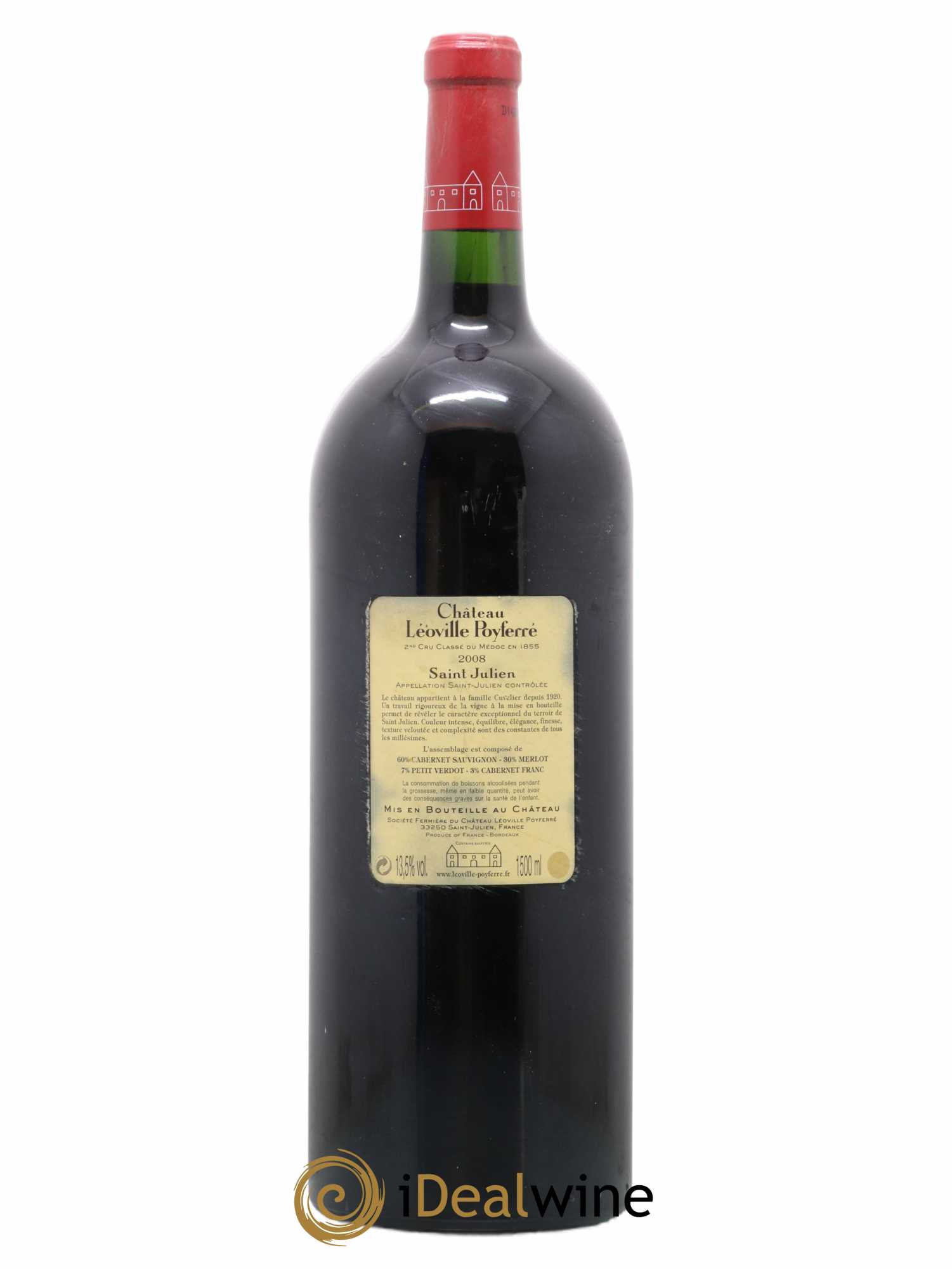 Château Léoville Poyferré 2ème Grand Cru Classé 2008 - Lot of 1 magnum - 1