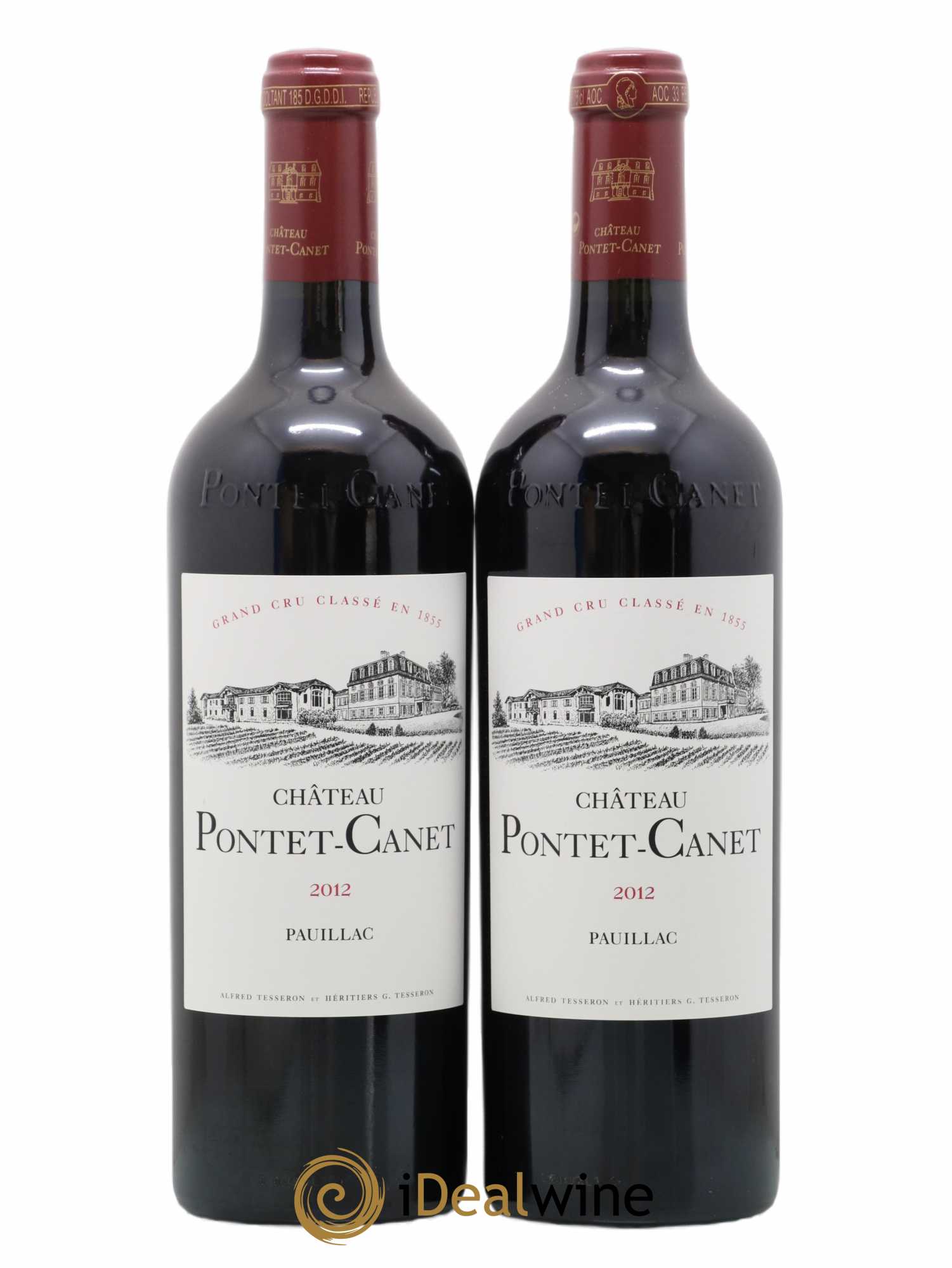 Château Pontet Canet 5ème Grand Cru Classé 2012 - Lot de 2 bouteilles - 0
