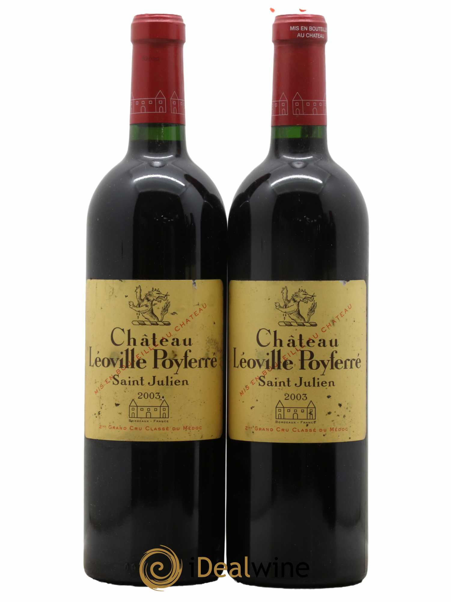 Château Léoville Poyferré 2ème Grand Cru Classé 2003 - Lot de 2 bouteilles - 0