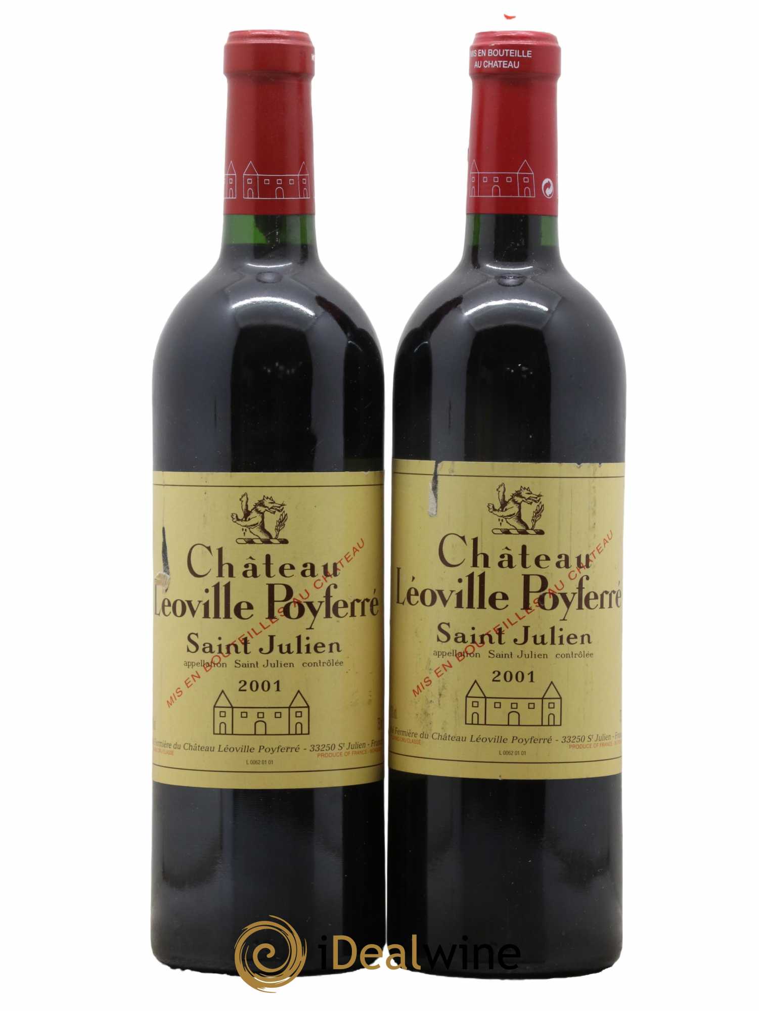 Château Léoville Poyferré 2ème Grand Cru Classé 2001 - Lot de 2 bouteilles - 0