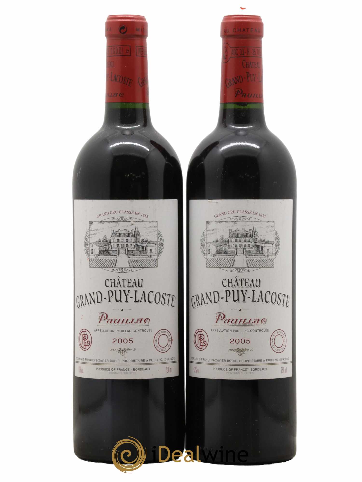 Château Grand Puy Lacoste 5ème Grand Cru Classé 2005 - Lot de 2 bouteilles - 0