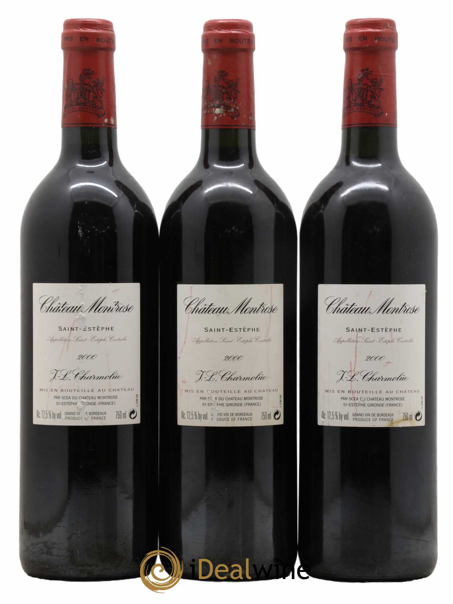 Château Montrose 2ème Grand Cru Classé 2000 - Lot de 3 bouteilles - 1
