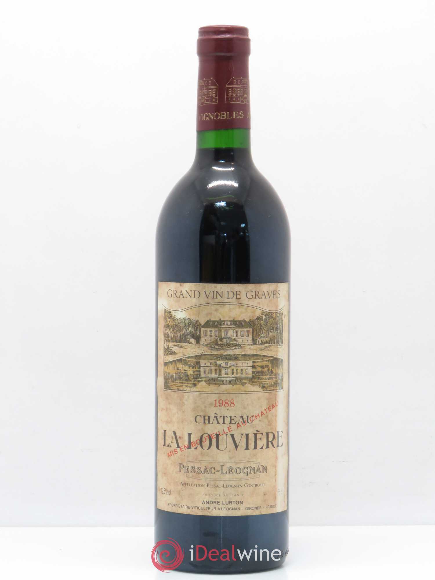 Château la Louvière 1988 - Lot de 1 bouteille - 0