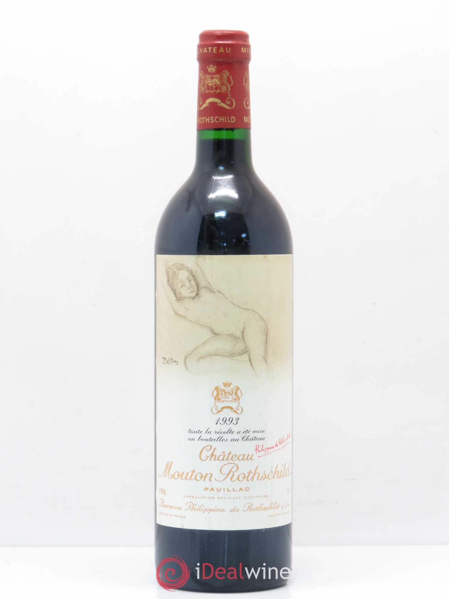 Château Mouton Rothschild 1er Grand Cru Classé 1993 - Lot de 1 bouteille - 0