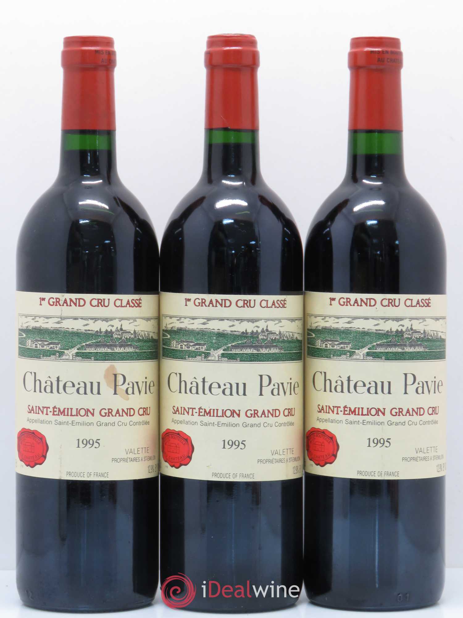 Château Pavie 1er Grand Cru Classé A 1995 - Lot de 3 bouteilles - 0