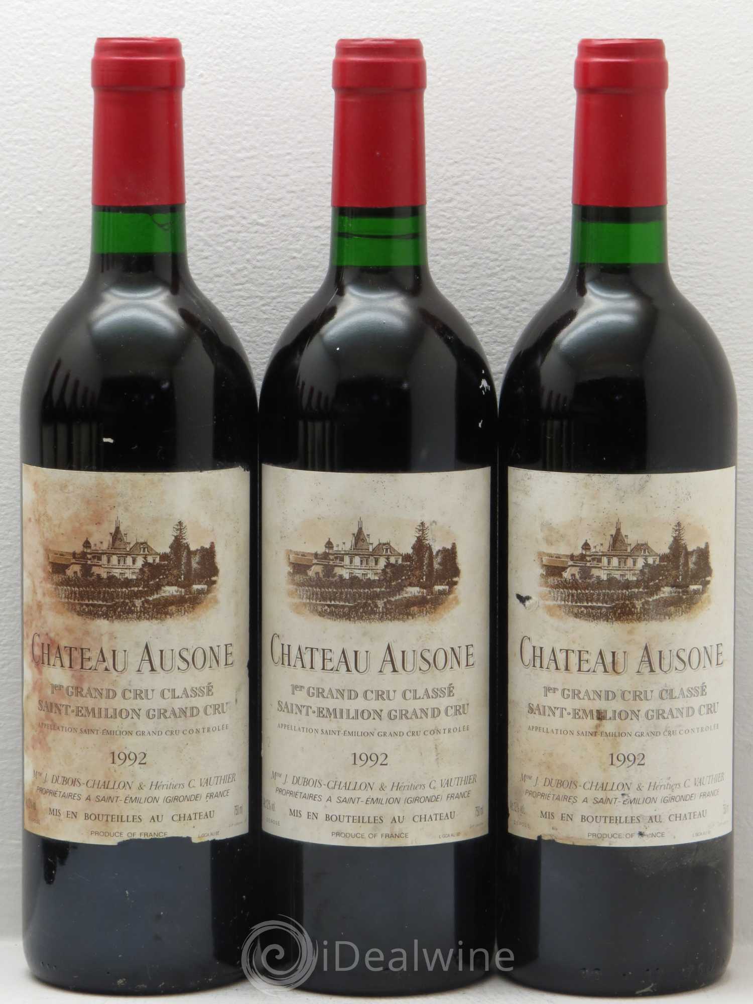 Château Ausone 1er Grand Cru Classé A 1992 - Lot de 12 bouteilles - 1