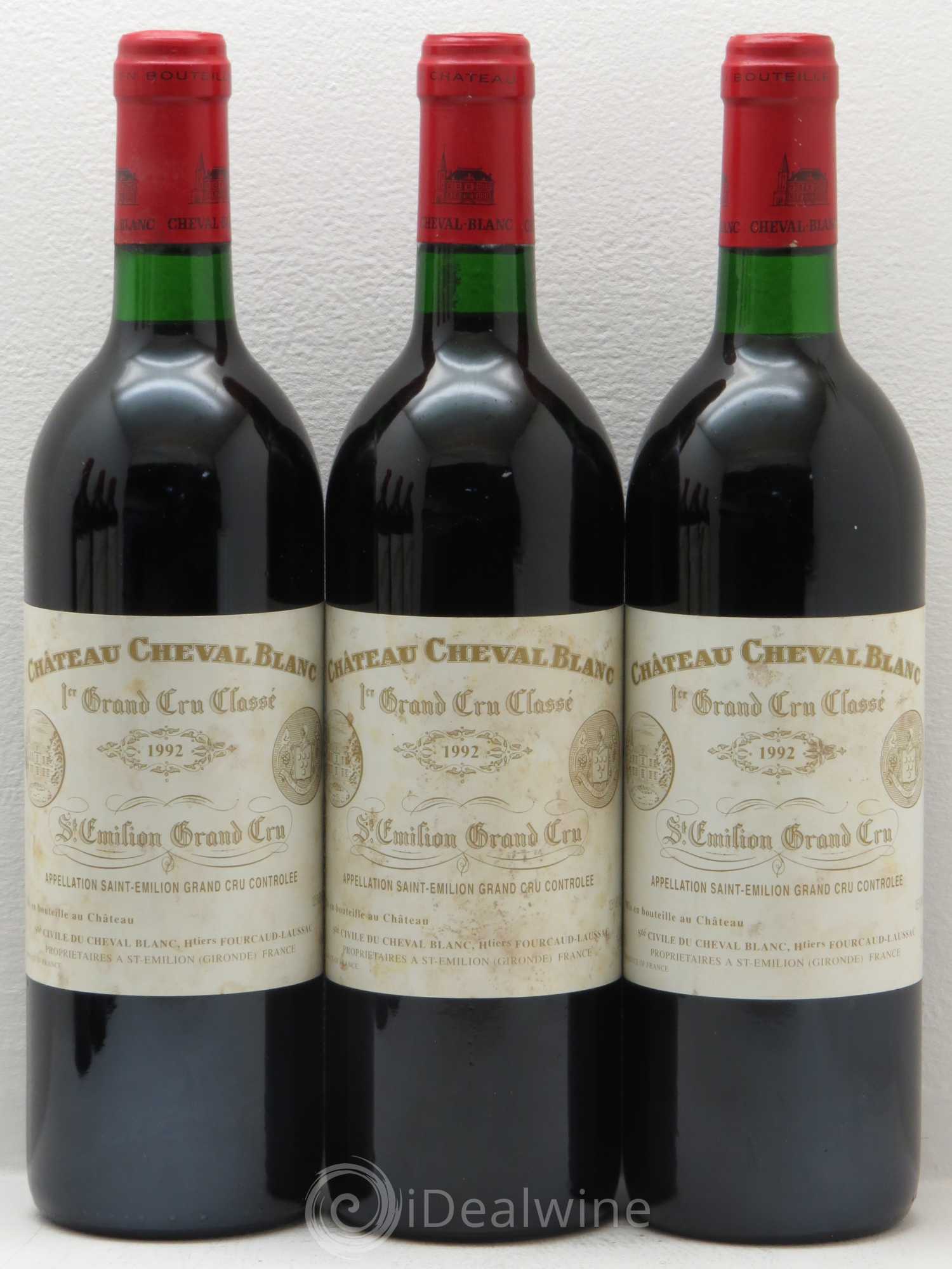 Château Cheval Blanc 1er Grand Cru Classé A 1992 - Lot de 6 bouteilles - 1