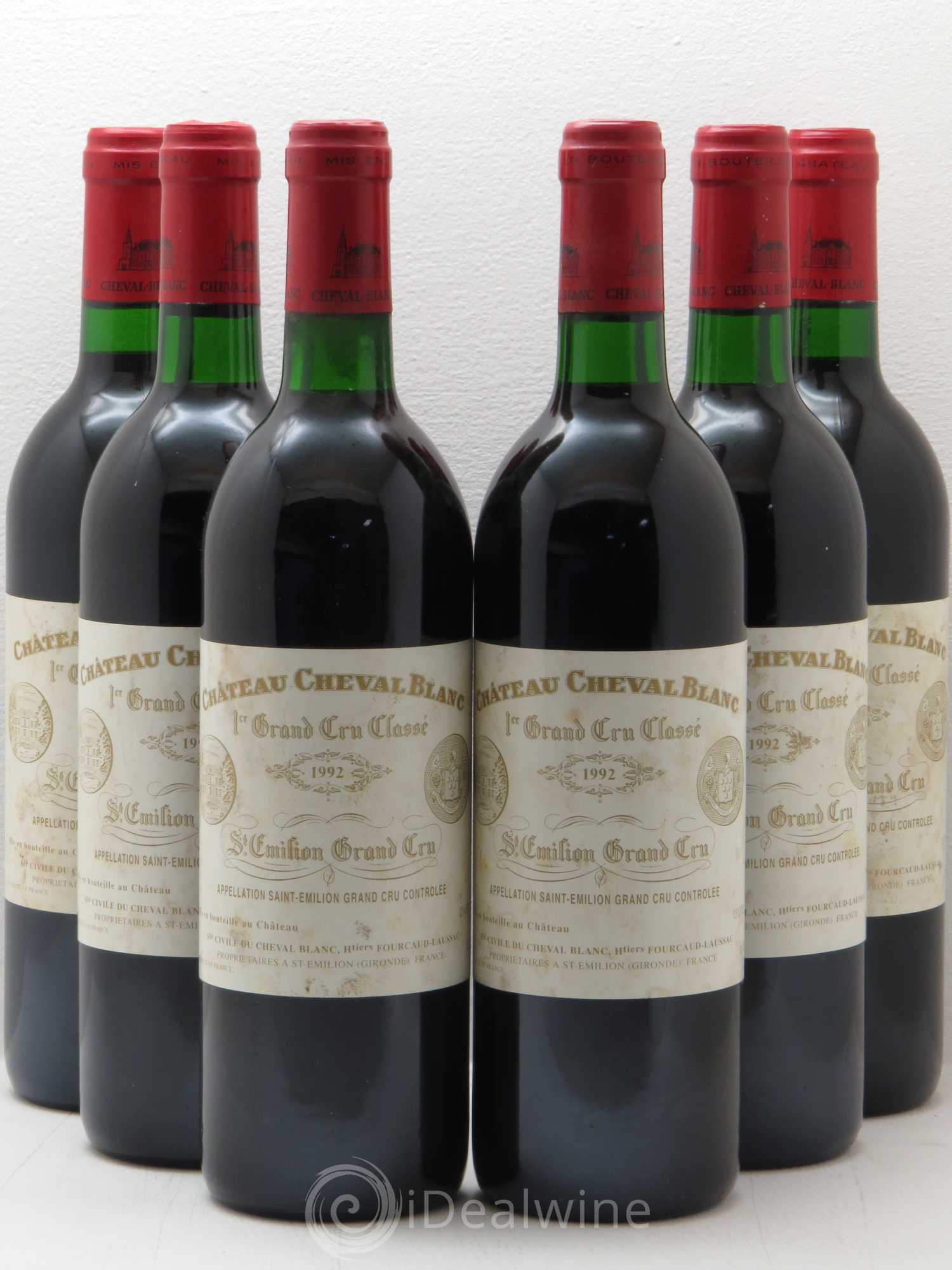 Château Cheval Blanc 1er Grand Cru Classé A 1992 - Lot de 6 bouteilles - 0