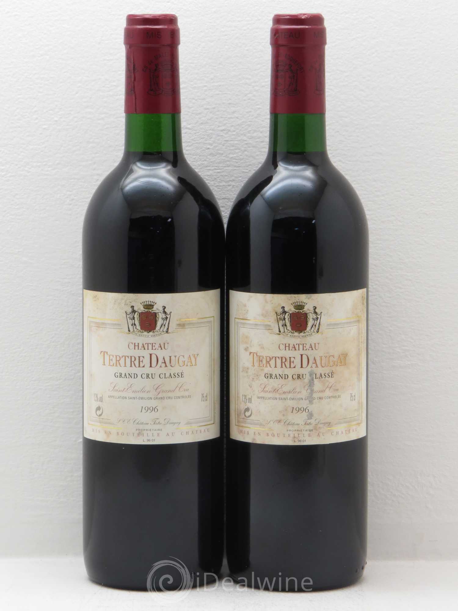 Château Tertre Daugay Grand Cru Classé (sans prix de réserve) 1996 - Lot de 2 bouteilles - 0