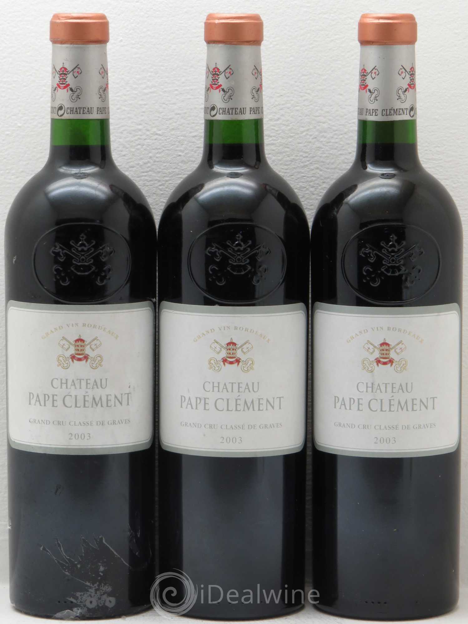 Château Pape Clément Cru Classé de Graves 2003 - Lot de 3 bouteilles - 0