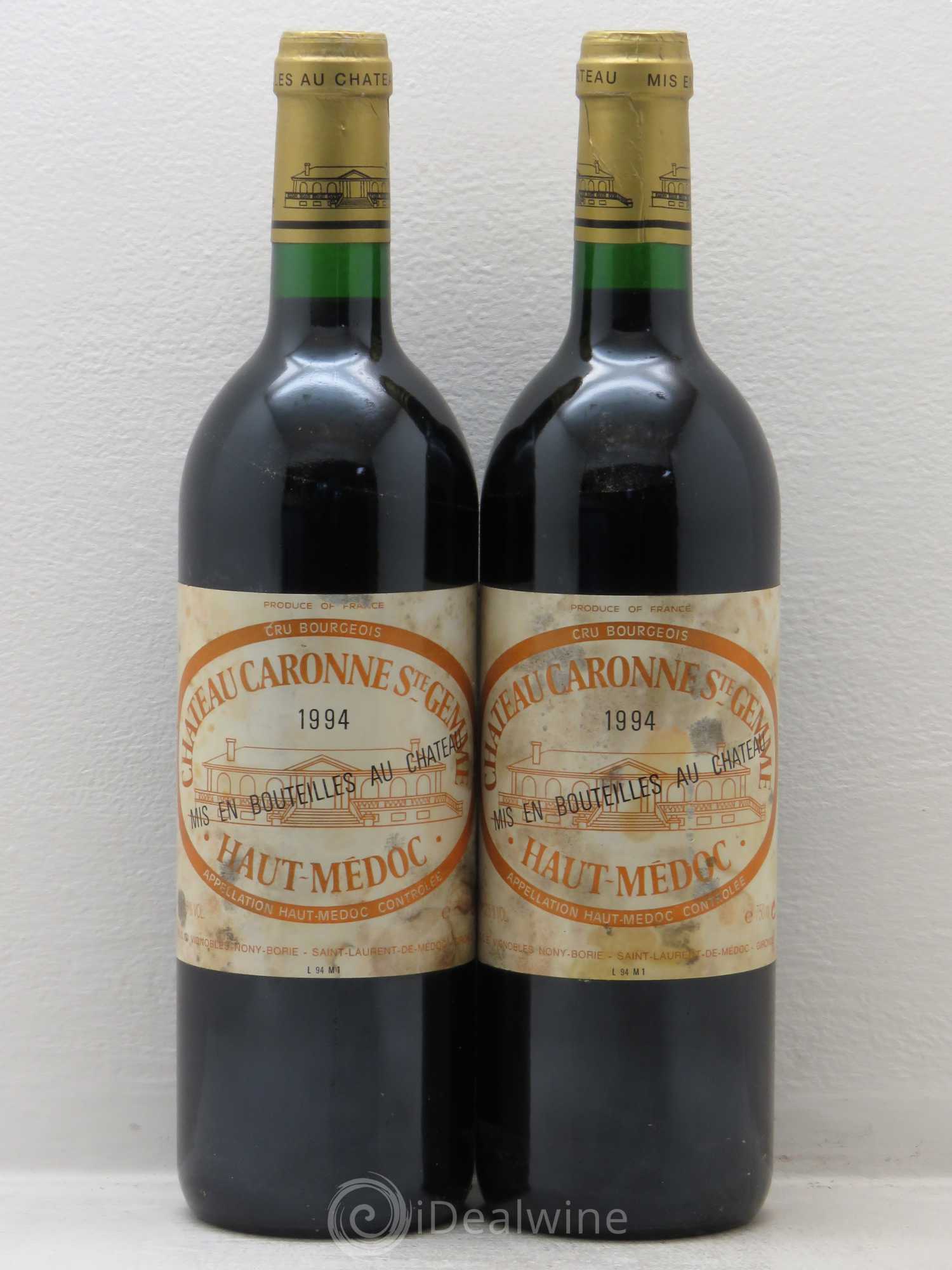 Château Caronne Sainte-Gemme Cru Bourgeois (sans prix de réserve) 1994 - Lot de 2 bouteilles - 0