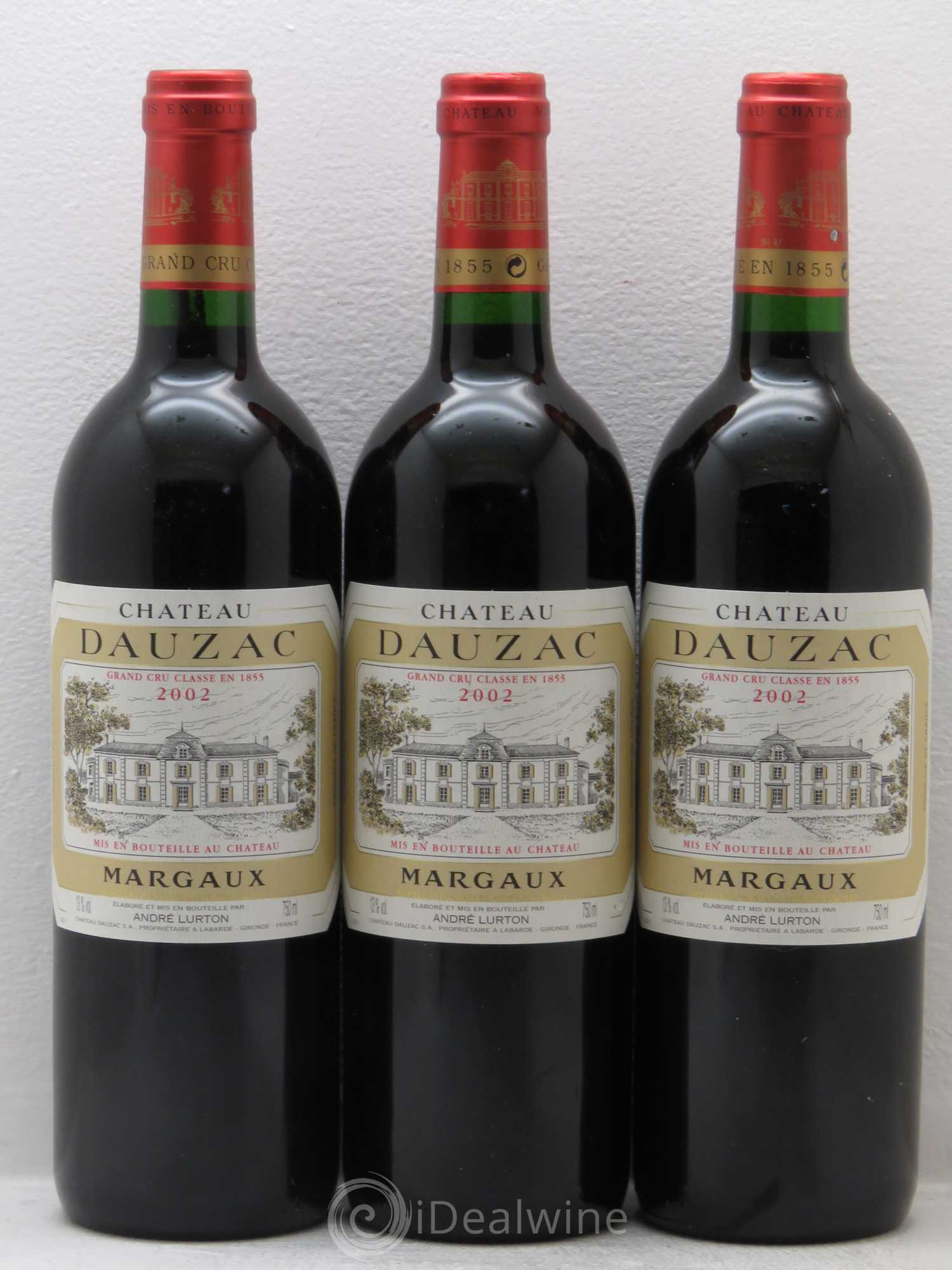 Château Dauzac 5ème Grand Cru Classé 2002 - Lot de 3 bouteilles - 0