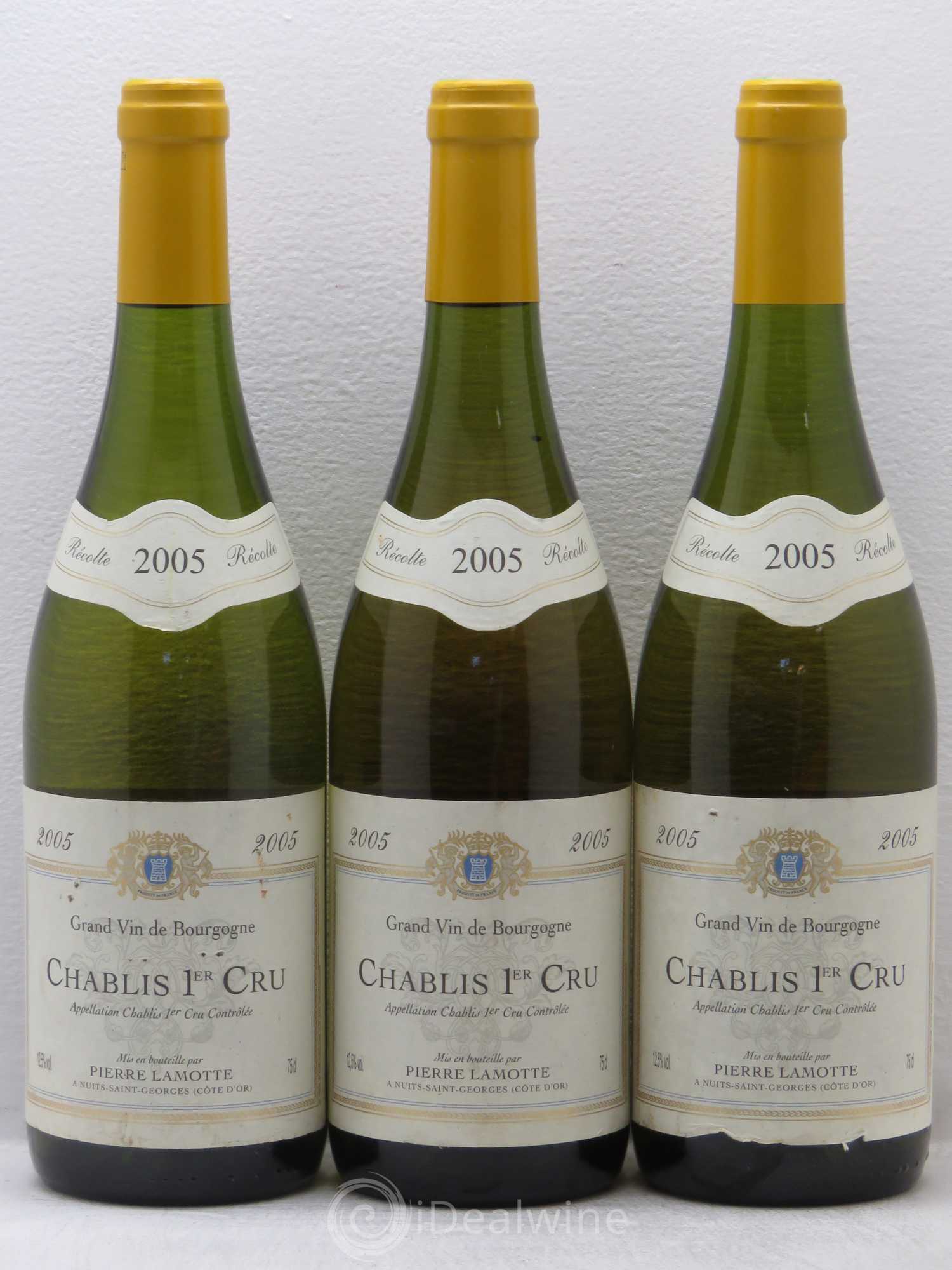 Chablis 1er Cru Domaine Pierre Lamotte 2005 - Posten von 3 Flaschen - 0
