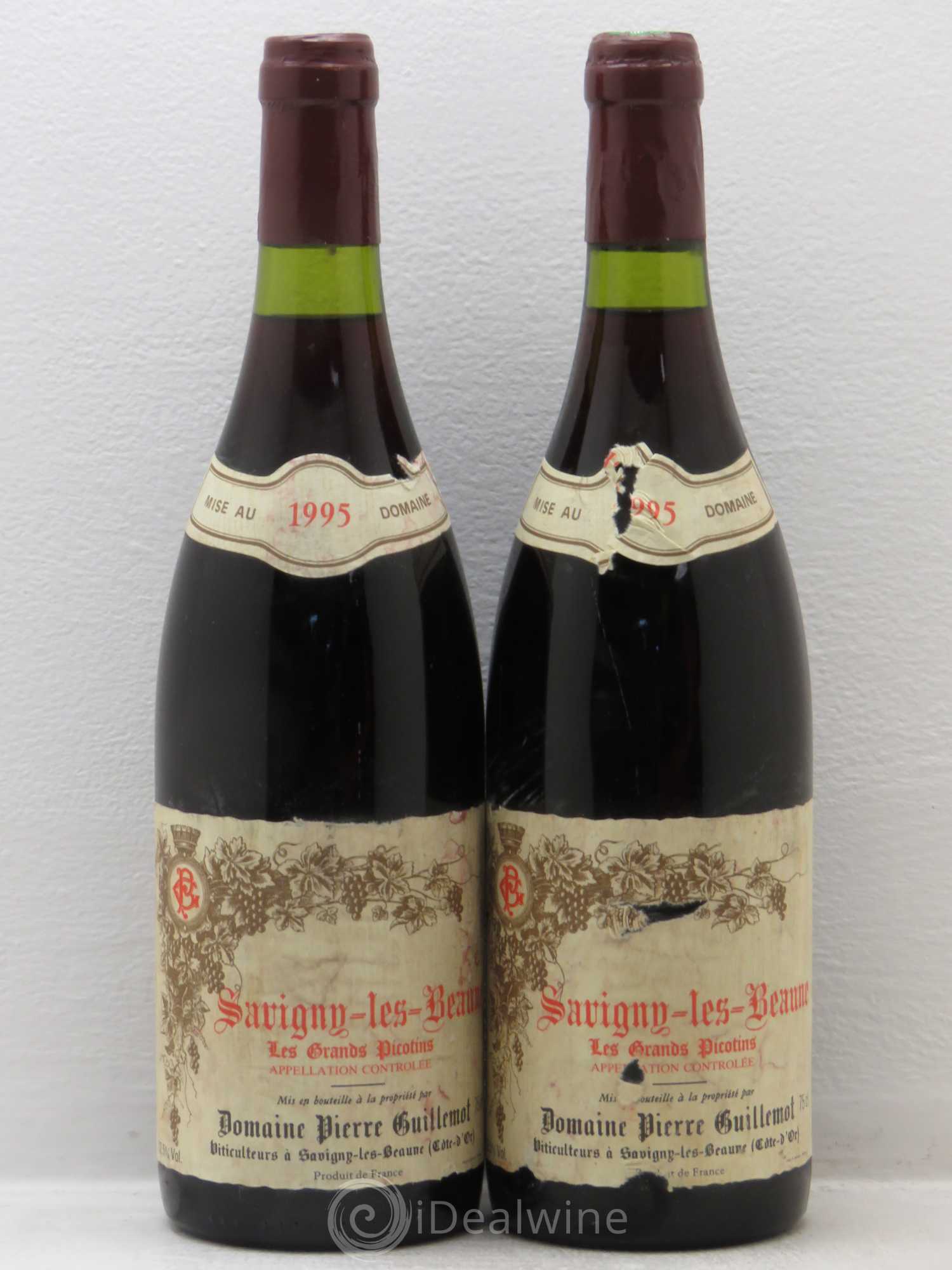 Savigny-lès-Beaune Les Grands Picotins Domaine Pierre Guillemot 1995 - Posten von 2 Flaschen - 0