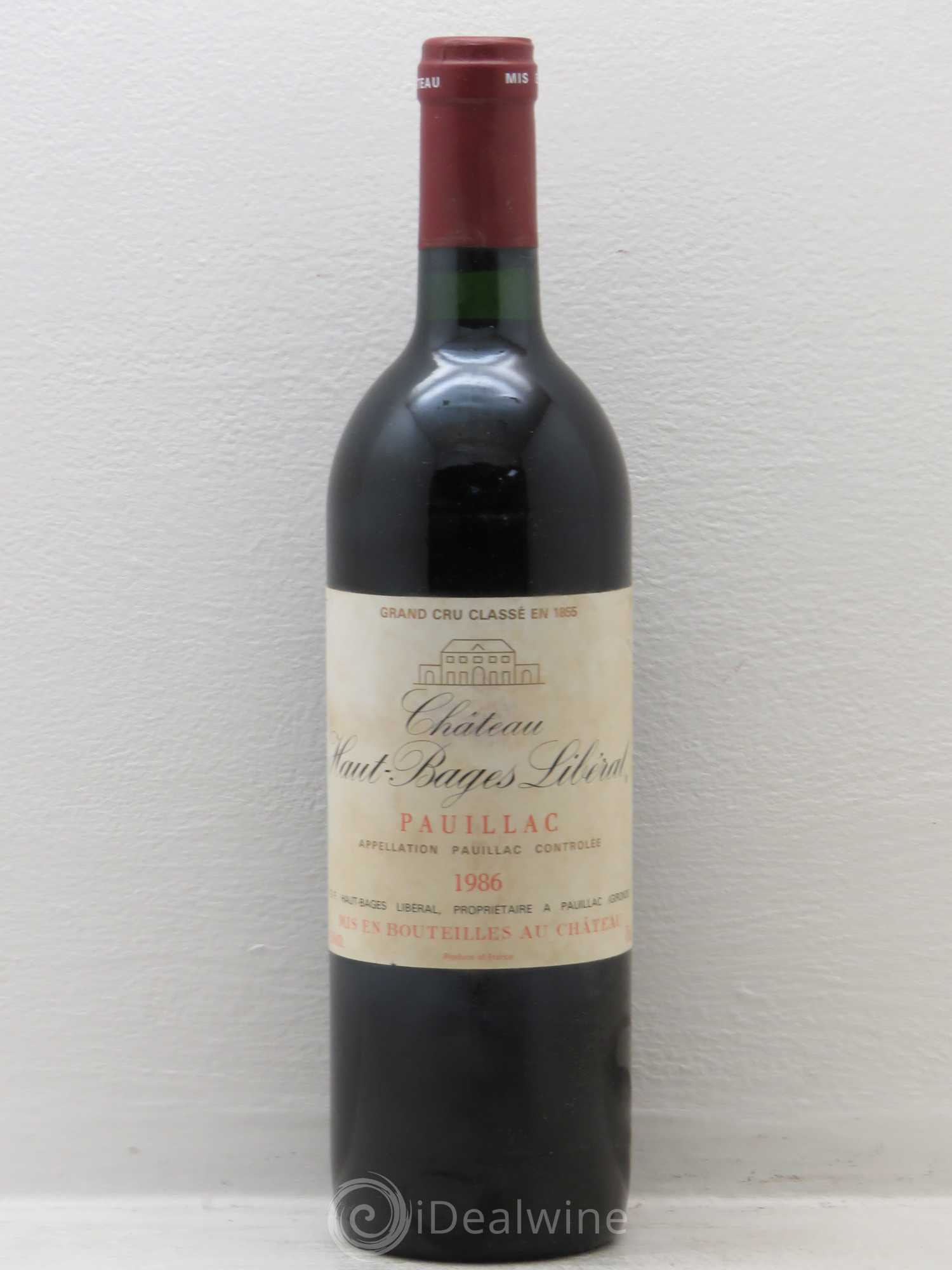 Château Haut Bages Libéral 5ème Grand Cru Classé 1986 - Lot de 1 bouteille - 0