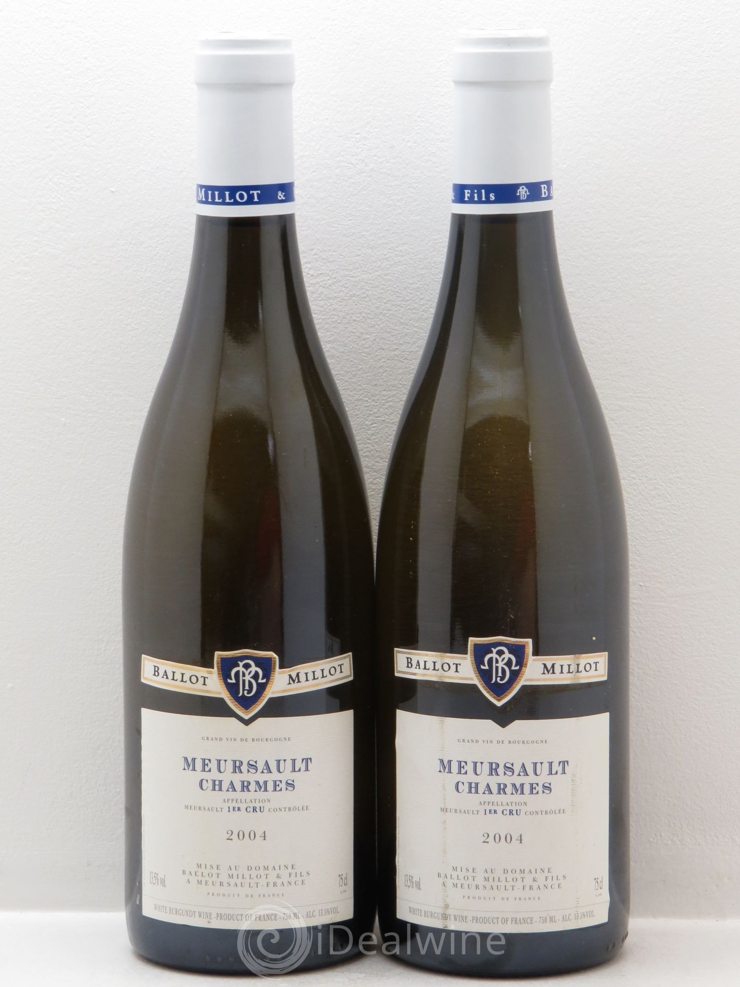 Meursault 1er Cru Domaine Ballot Millot 2004 - Posten von 2 Flaschen - 0