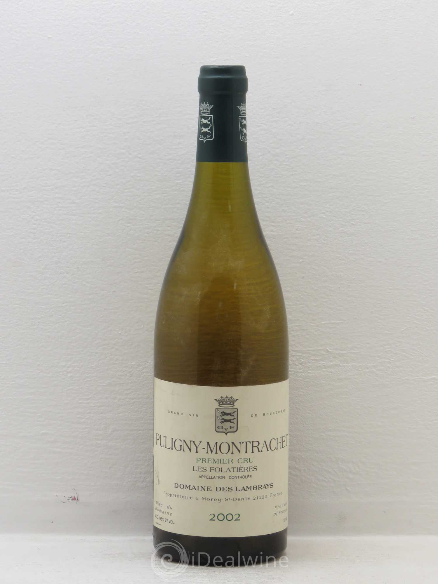 Puligny-Montrachet 1er Cru Les Folatières Domaine des Lambrays 2002 - Lot de 1 bouteille - 0