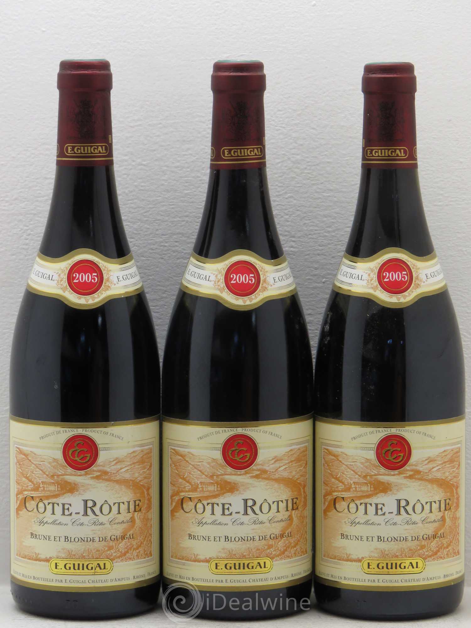 Côte-Rôtie Côtes Brune et Blonde Guigal 2005 - Lot de 3 bouteilles - 0