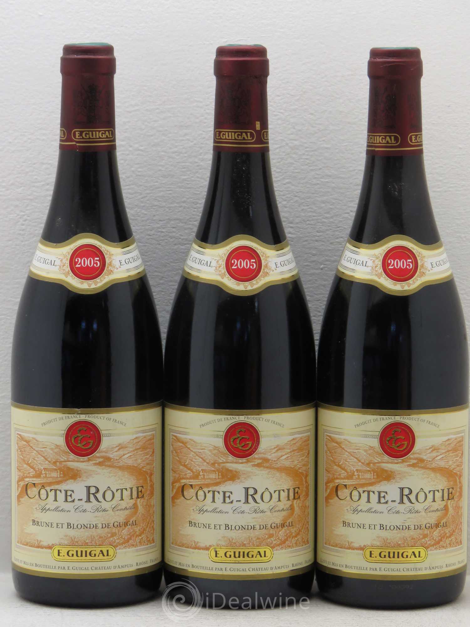 Côte-Rôtie Côtes Brune et Blonde Guigal 2005 - Lot de 3 bouteilles - 0