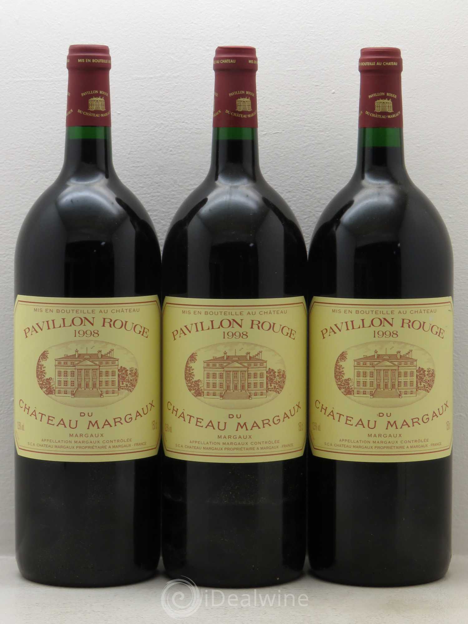 Pavillon Rouge du Château Margaux Second Vin 1998 - Lot de 3 magnums - 0