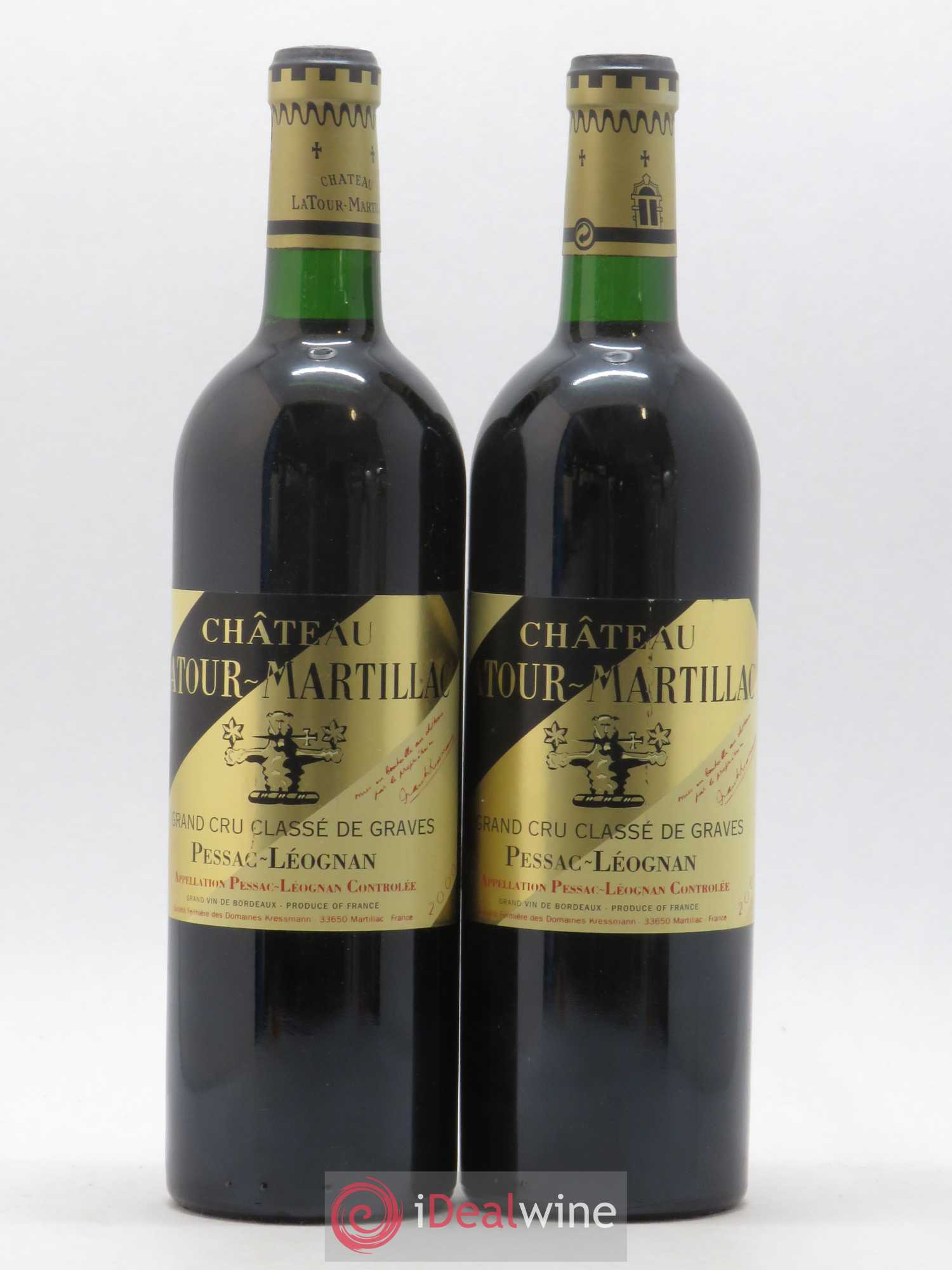 Château Latour-Martillac Cru Classé de Graves 2000 - Lot de 2 bouteilles - 0