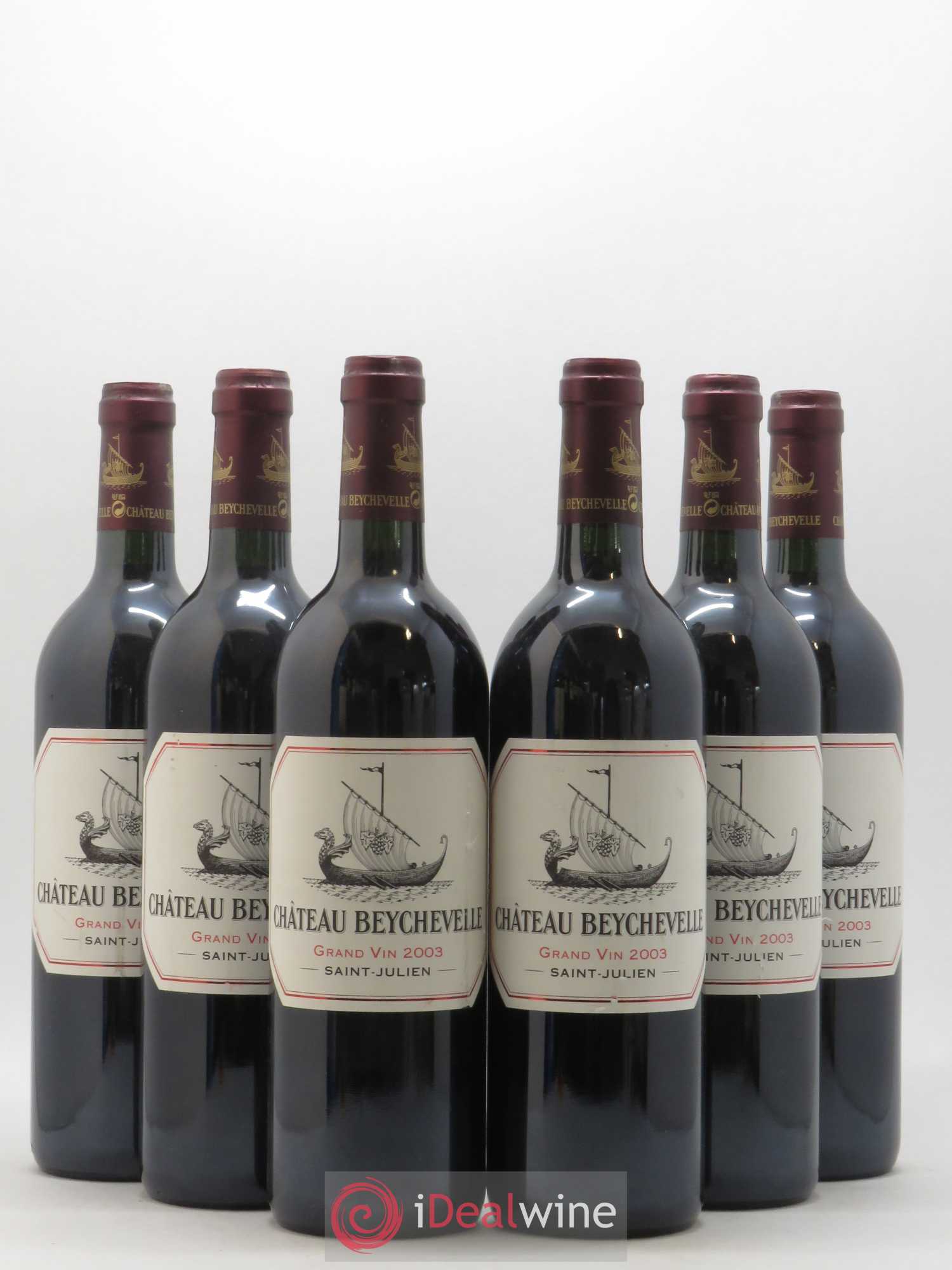 Château Beychevelle 4ème Grand Cru Classé 2003 - Lot de 6 bouteilles - 0