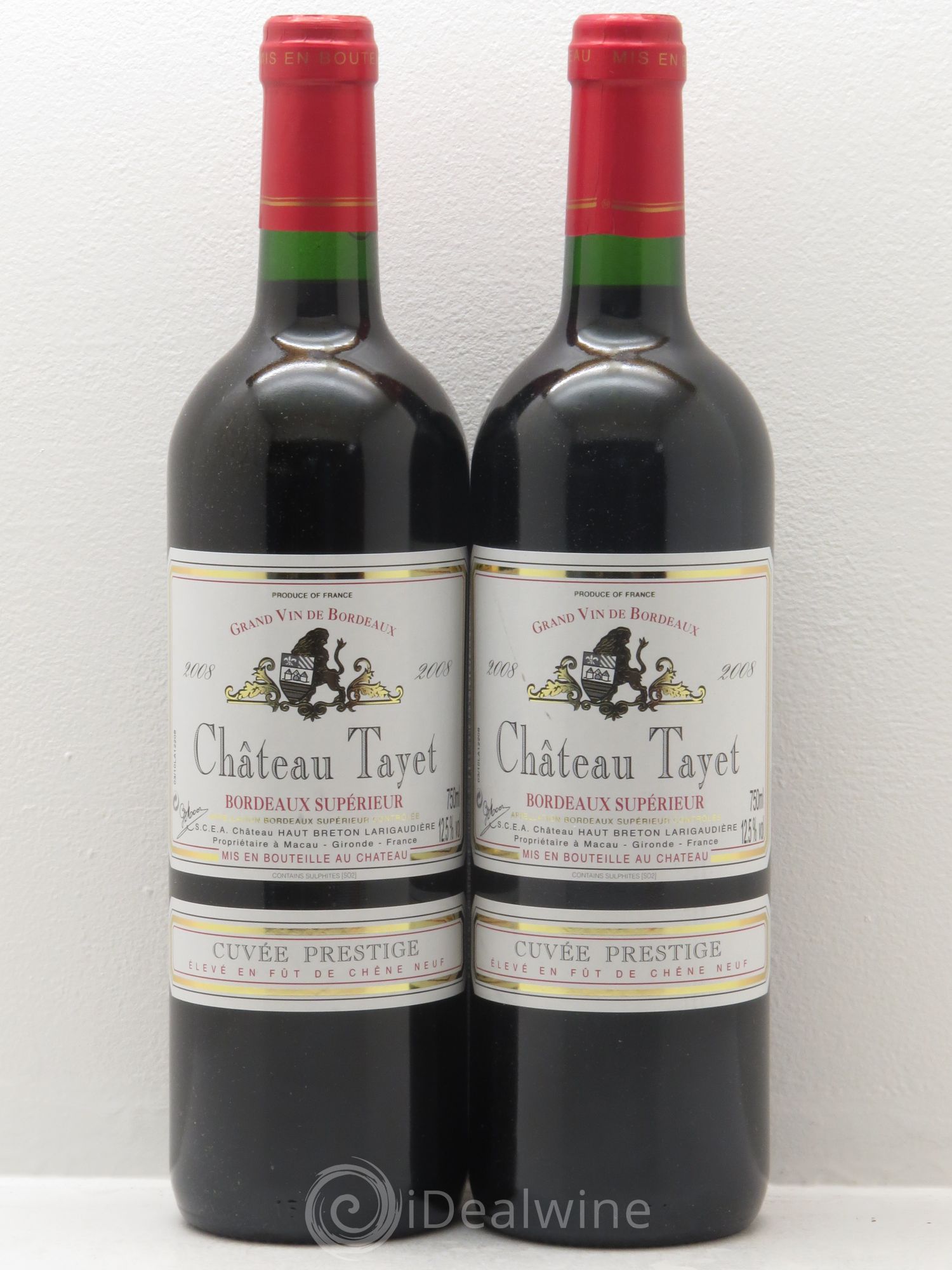 Bordeaux Supérieur Château Tayet (sans prix de réserve) 2008 - Posten von 2 Flaschen - 0