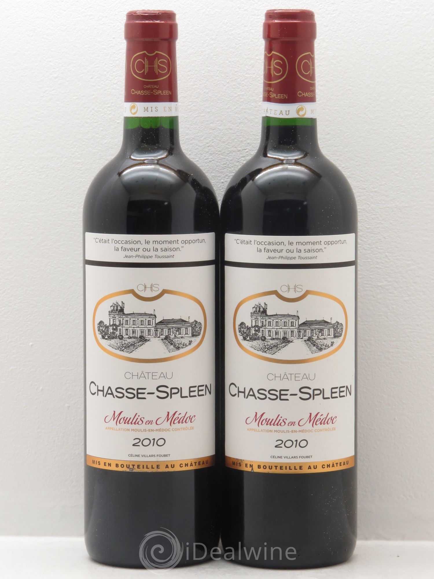 Château Chasse Spleen 2010 - Lot de 2 bouteilles - 0