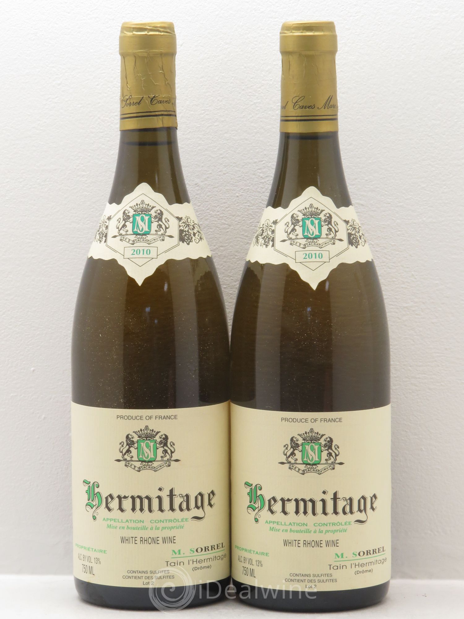 Hermitage Marc Sorrel 2010 - Posten von 2 Flaschen - 0
