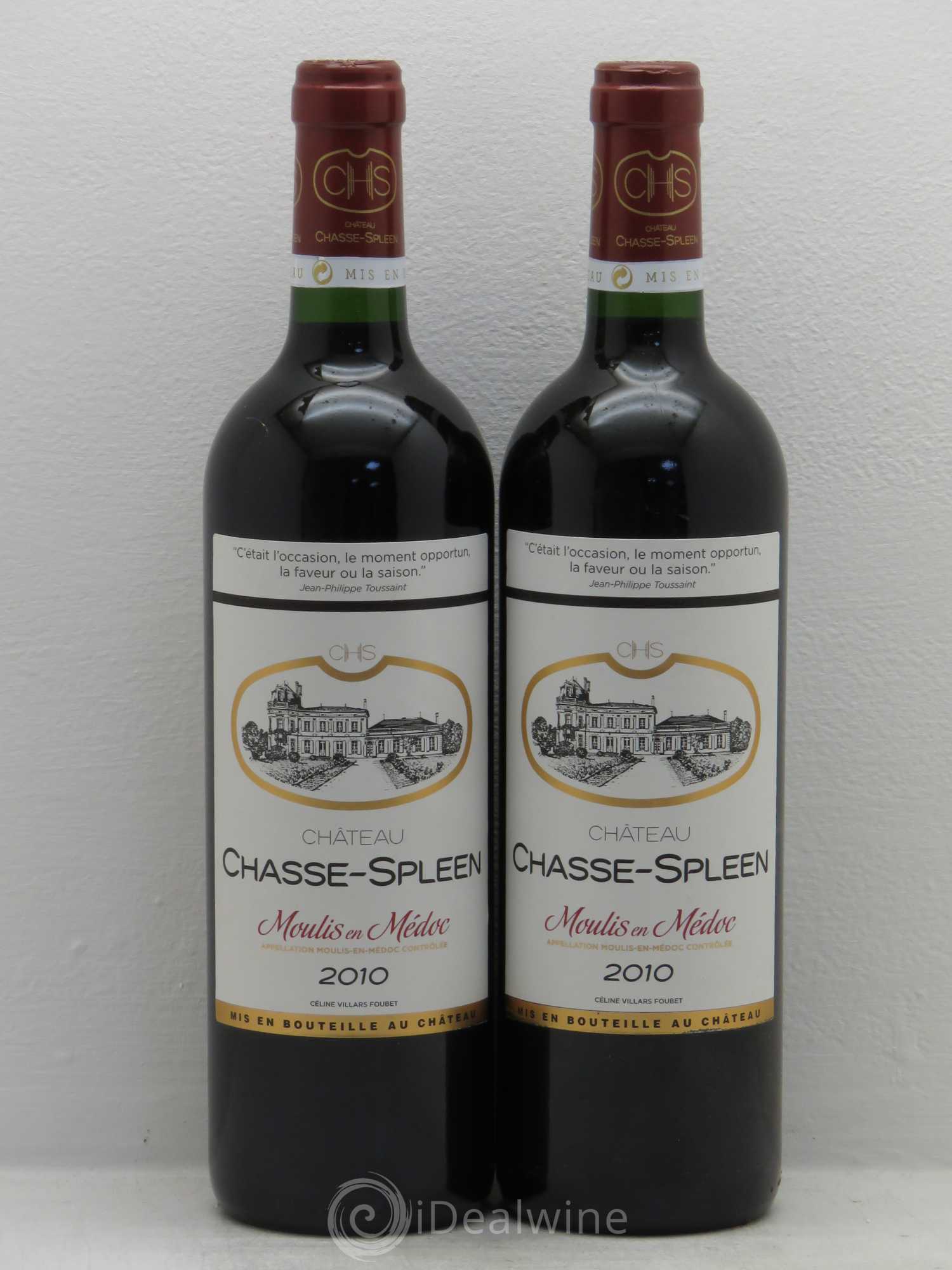 Château Chasse Spleen 2010 - Lot de 2 bouteilles - 0