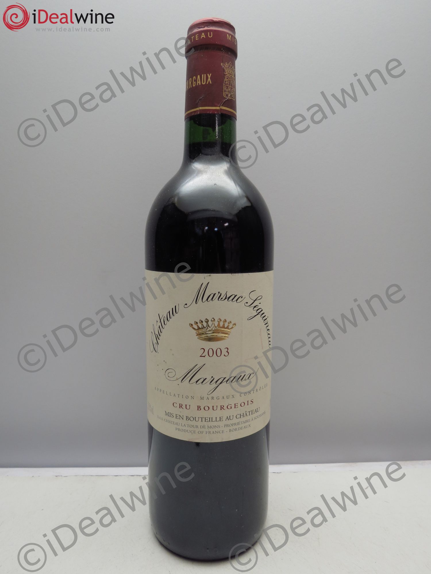 Château Marsac Séguineau Cru Bourgeois 2003 - Lot de 1 bouteille - 0