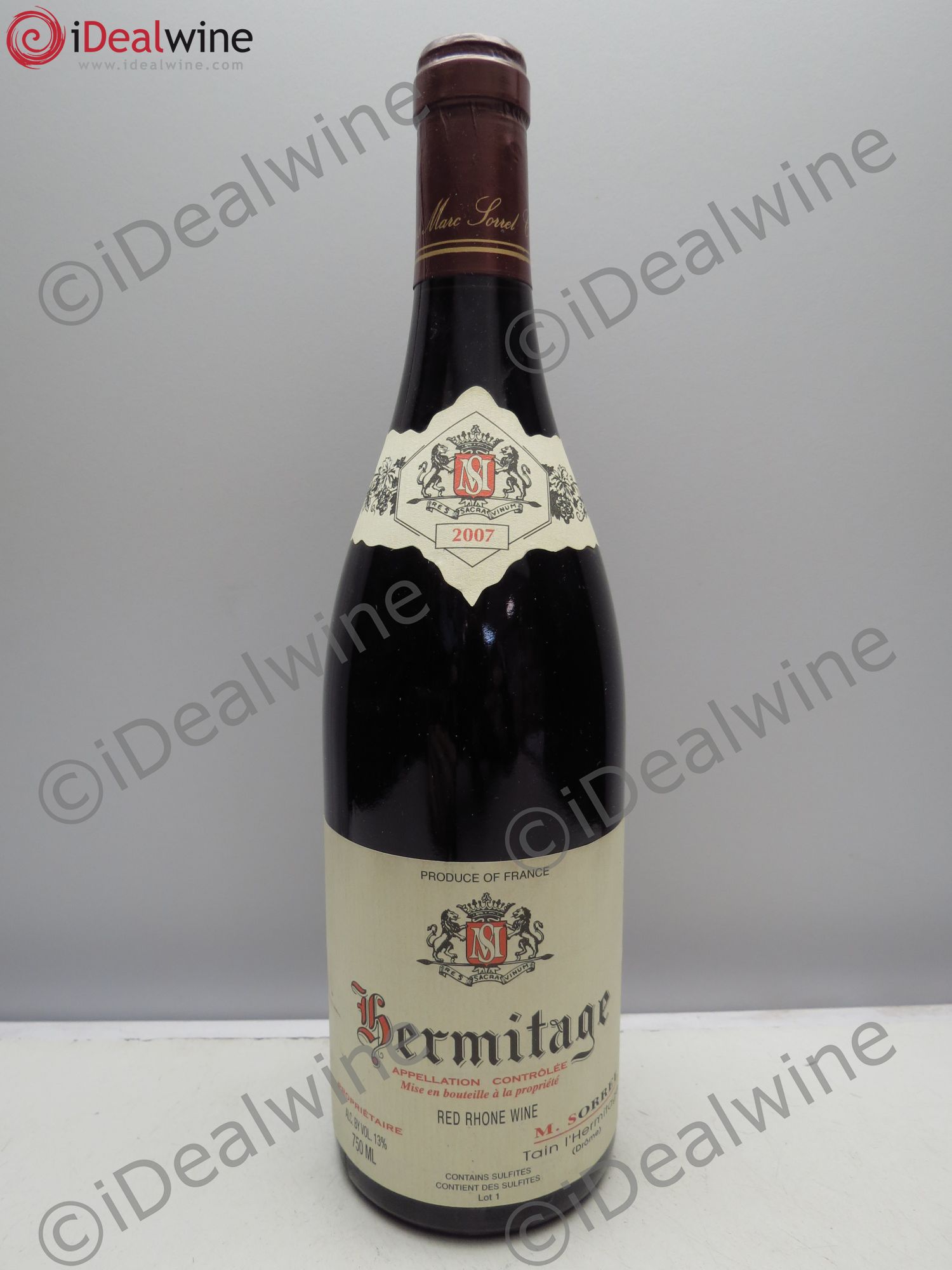 Hermitage Marc Sorrel 2007 - Lot de 6 bouteilles - 0