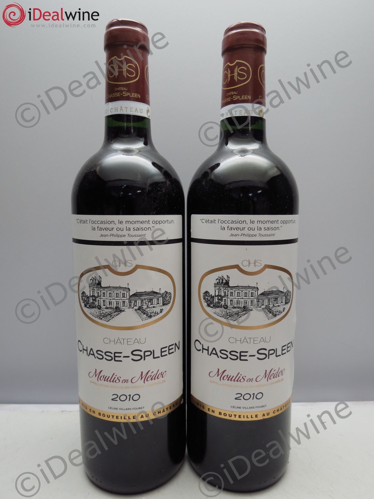 Château Chasse Spleen 2010 - Lot de 2 bouteilles - 0
