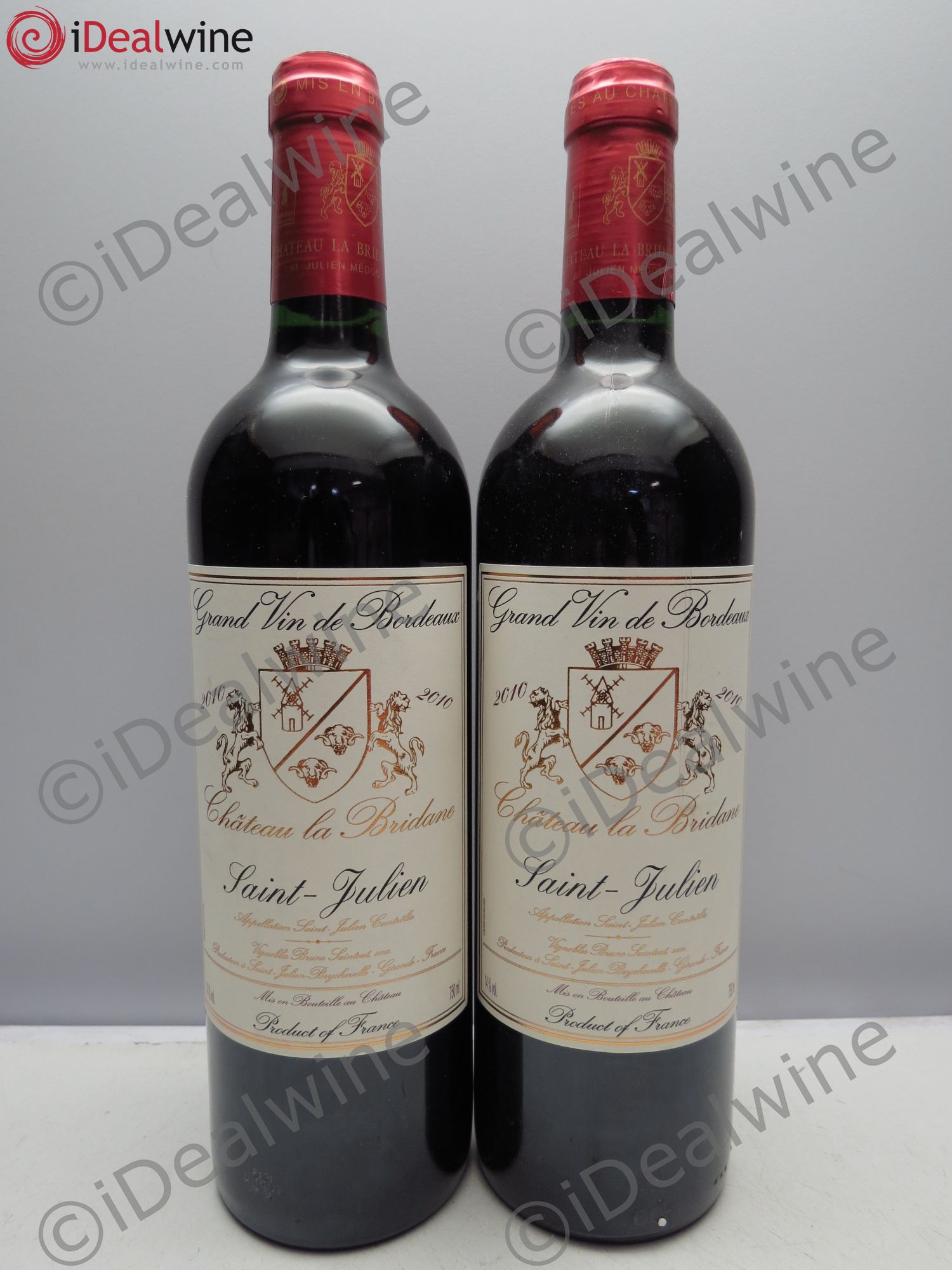 Château la Bridane Cru Bourgeois (1 Trace de Cutter) 2010 - Lot de 2 bouteilles - 0