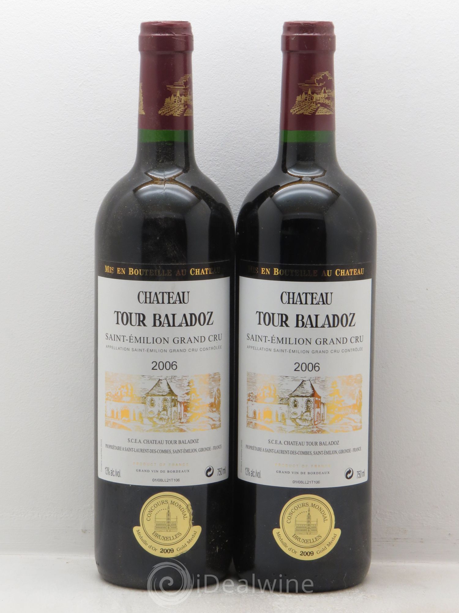 Saint-Émilion Tour Baladoz 2006 - Lot de 2 bouteilles - 0