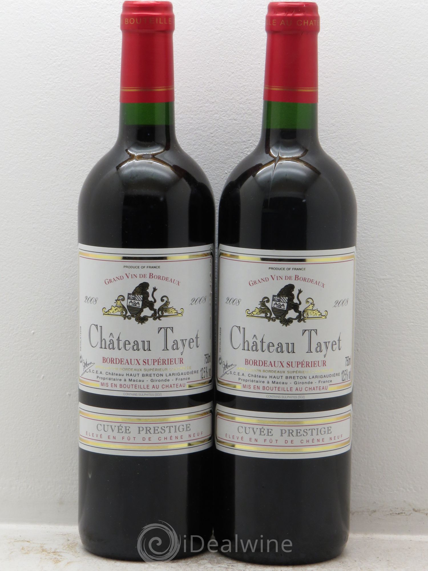 Bordeaux Château Tayet (sans prix de réserve) 2008 - Posten von 2 Flaschen - 0