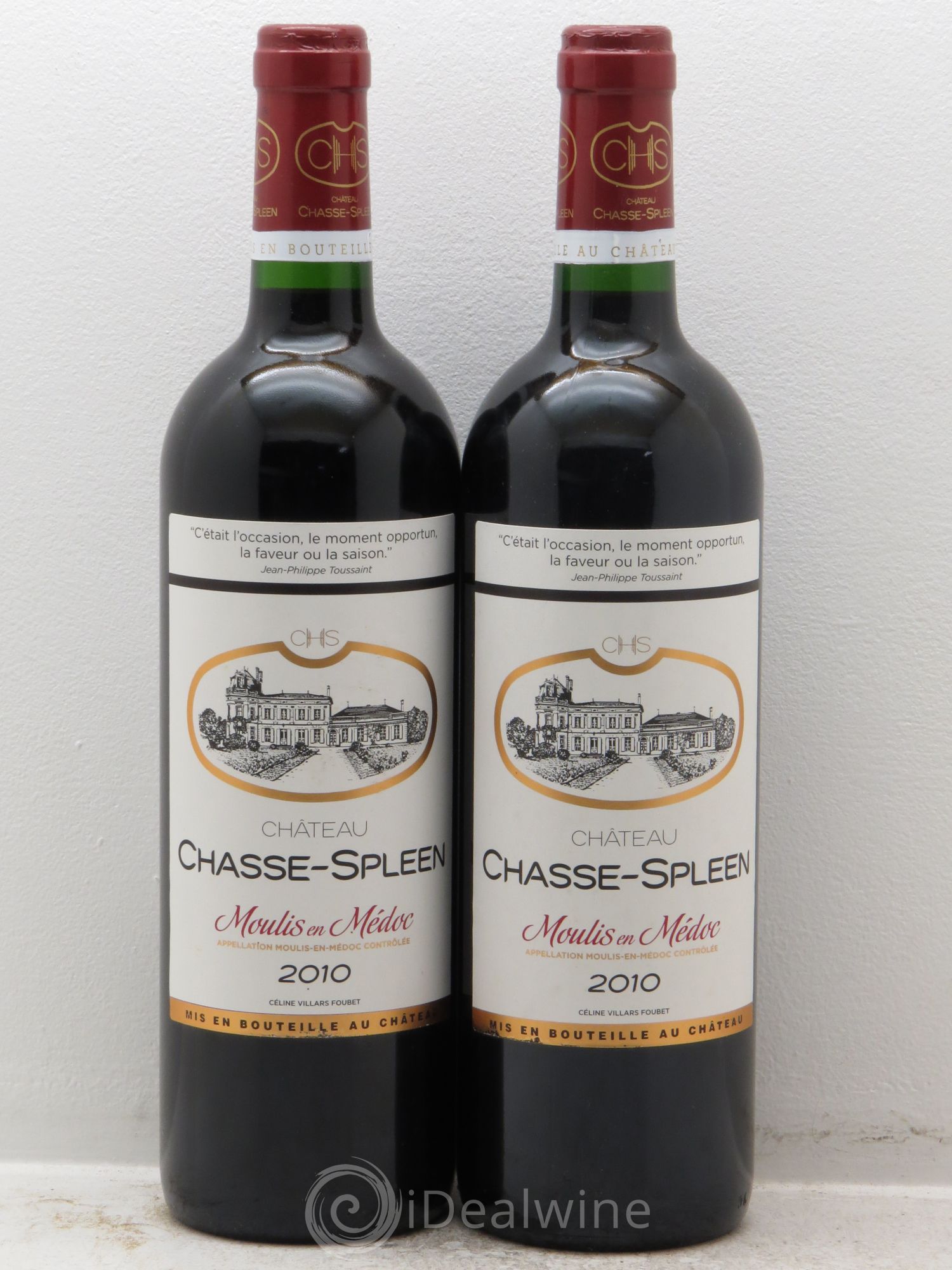 Château Chasse Spleen 2010 - Lot de 2 bouteilles - 0