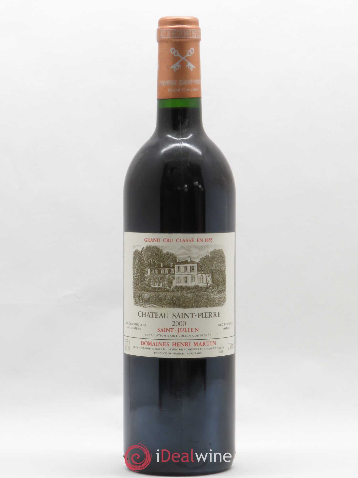 Château Saint-Pierre 4ème Grand Cru Classé 2000 - Lot de 1 bouteille - 0