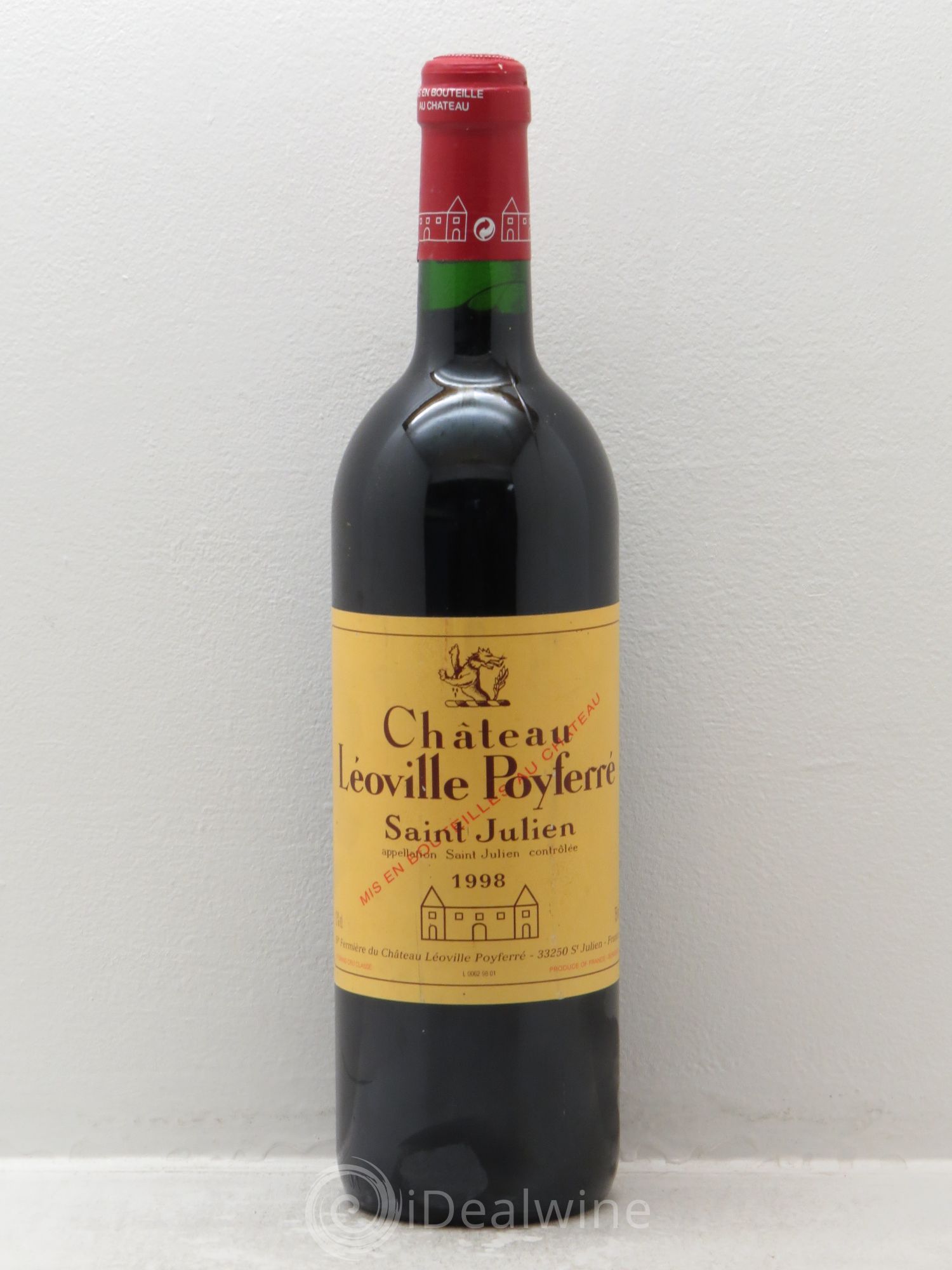 Château Léoville Poyferré 2ème Grand Cru Classé 1998 - Lot de 1 bouteille - 0