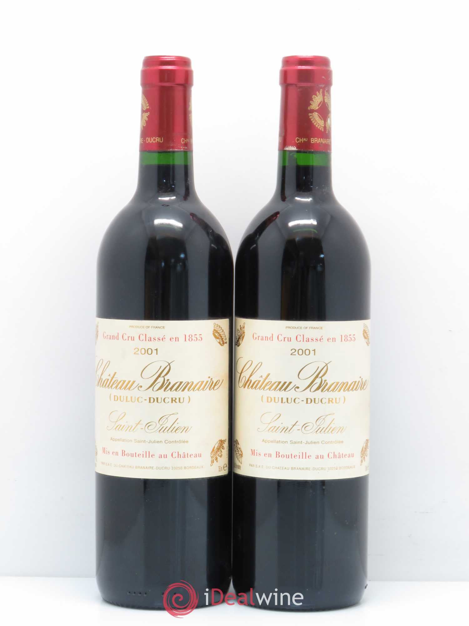Château Branaire Ducru 4ème Grand Cru Classé 2001 - Lot de 2 bouteilles - 0