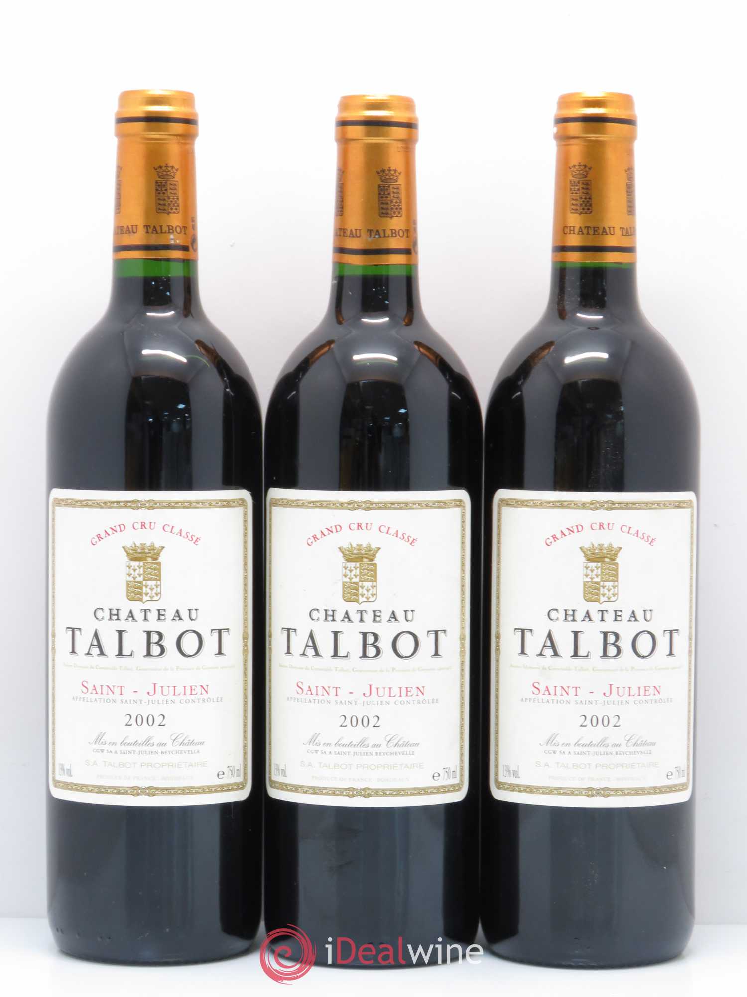 Château Talbot 4ème Grand Cru Classé 2002 - Lot de 6 bouteilles - 2