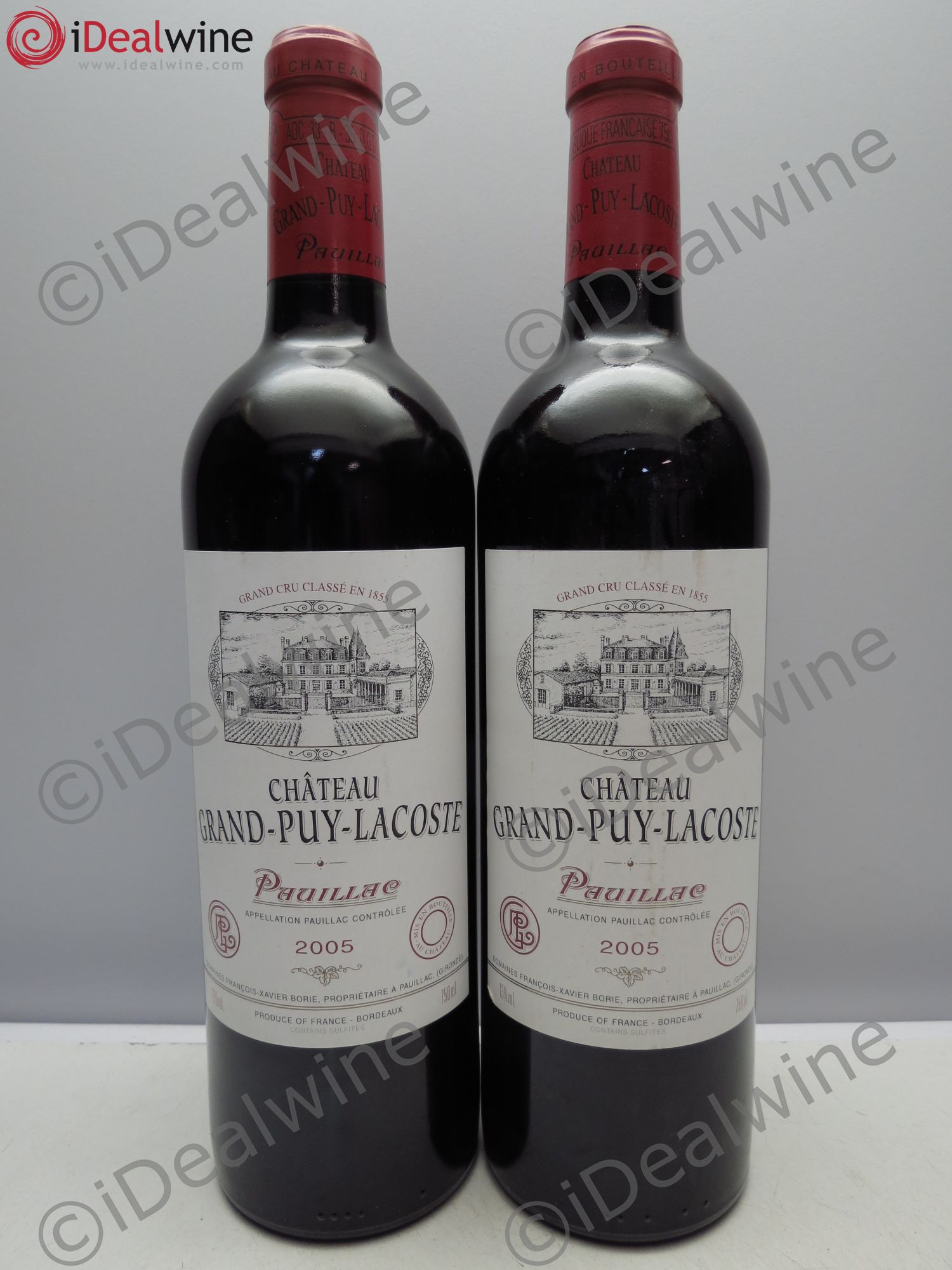 Château Grand Puy Lacoste 5ème Grand Cru Classé 2005 - Lot de 2 bouteilles - 0