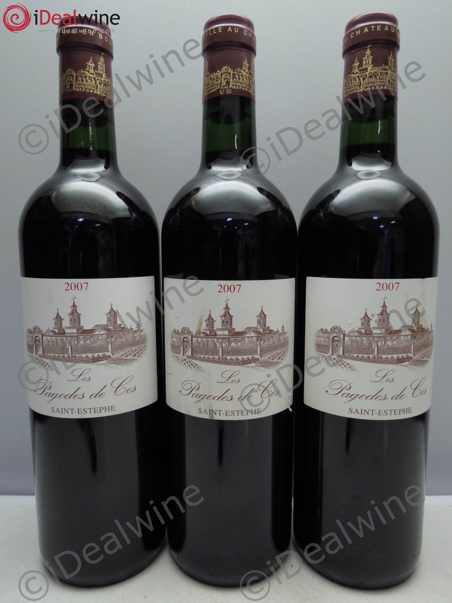 Les Pagodes de Cos Second Vin 2007 - Posten von 3 Flaschen - 0
