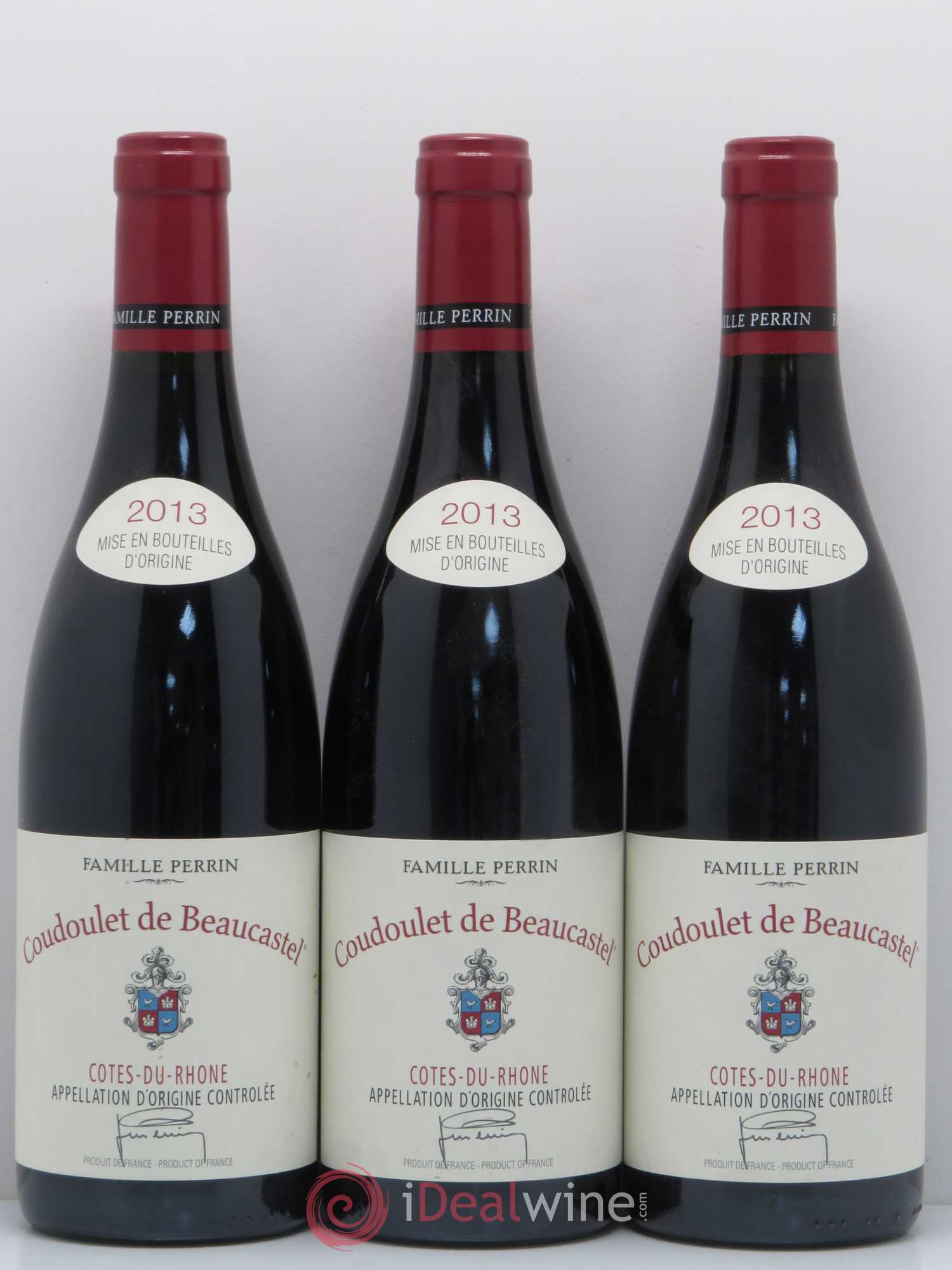Côtes-du-Rhône Coudoulet de Beaucastel Famille Perrin (sans prix de réserve) 2013 - Lot de 3 bouteilles - 0