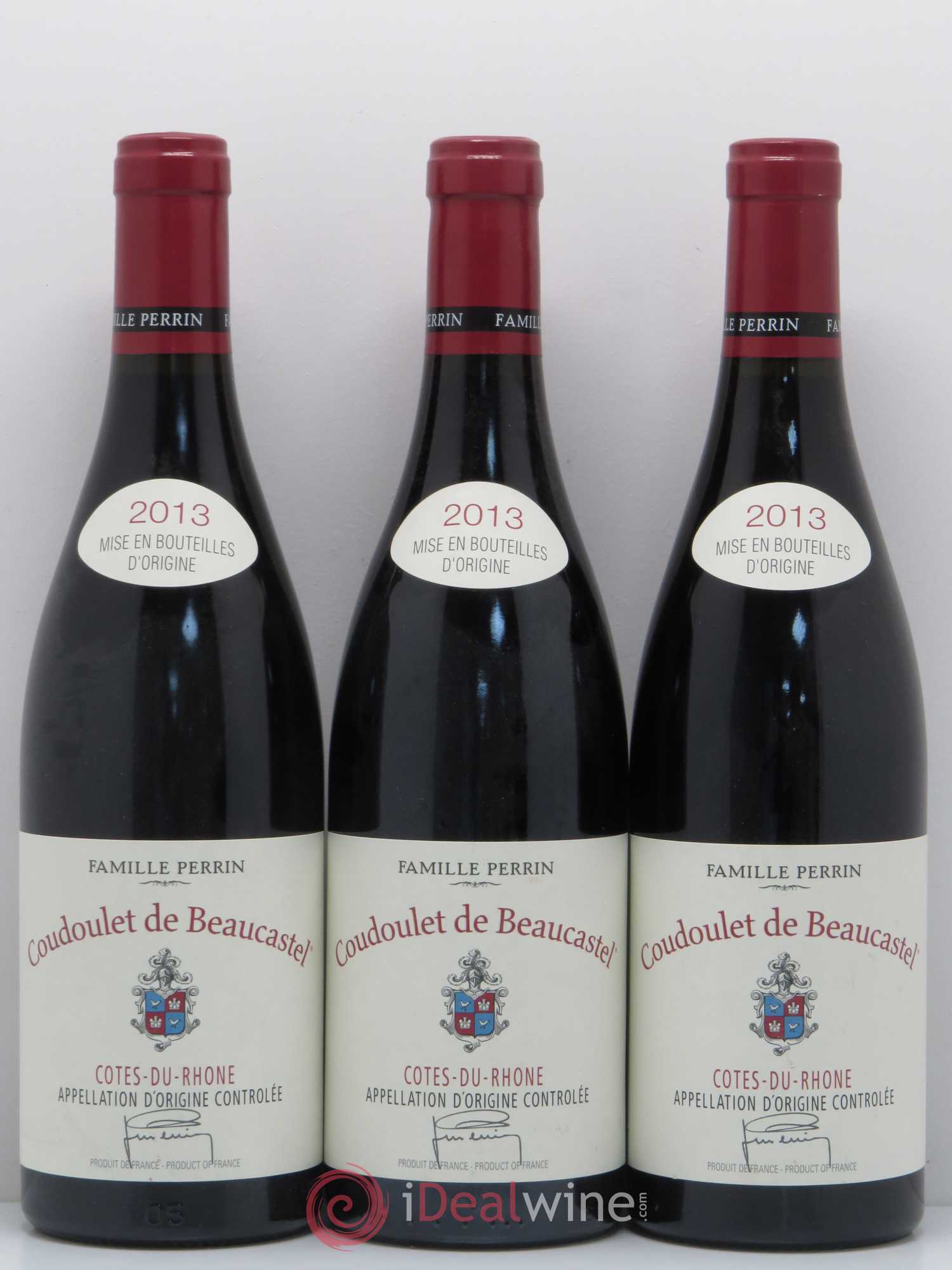 Côtes-du-Rhône Coudoulet de Beaucastel Famille Perrin (sans prix de réserve) 2013 - Lot de 3 bouteilles - 0