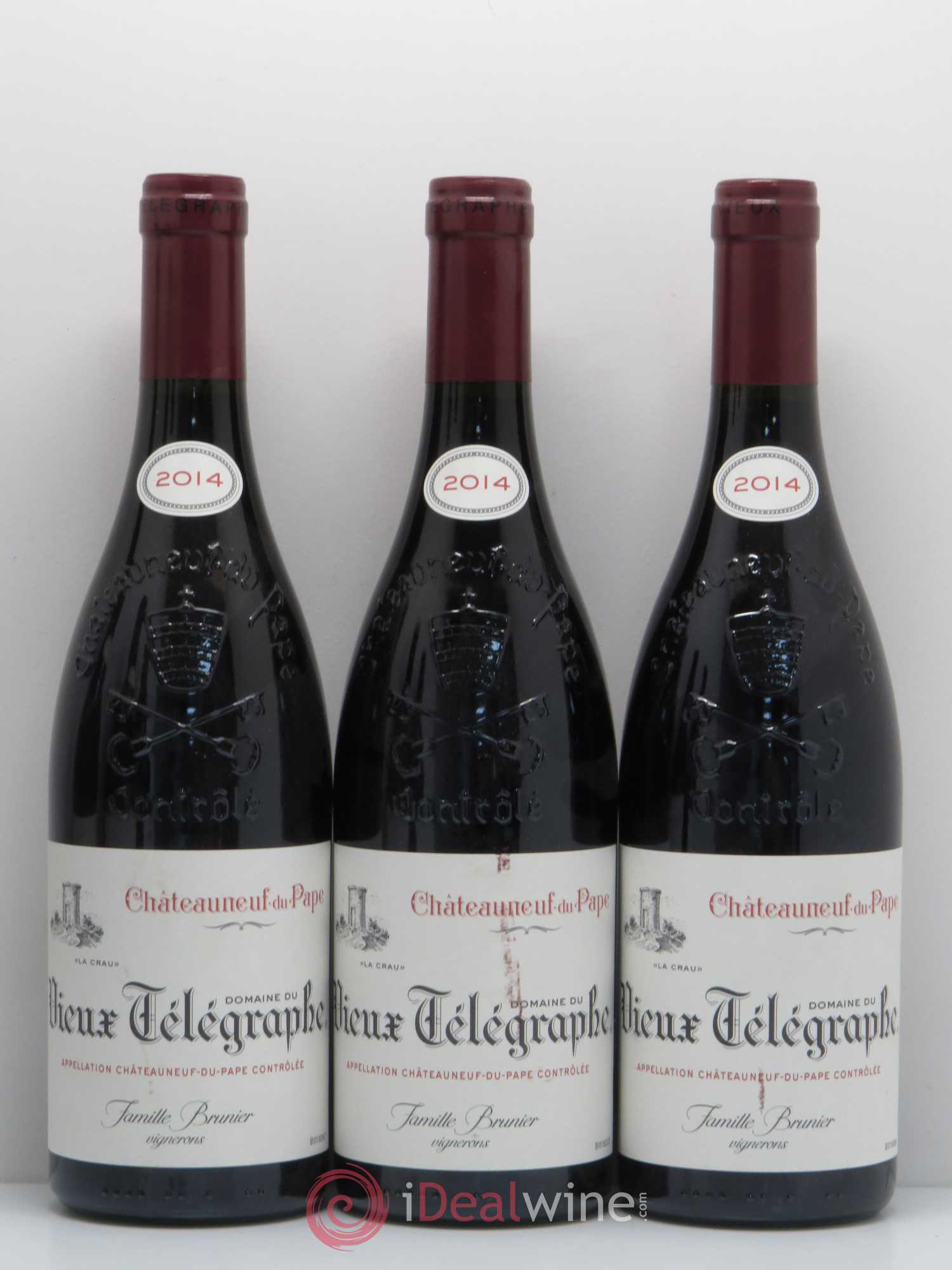 Châteauneuf-du-Pape Vieux Télégraphe (Domaine du) Vignobles Brunier 2014 - Lot de 6 bouteilles - 1