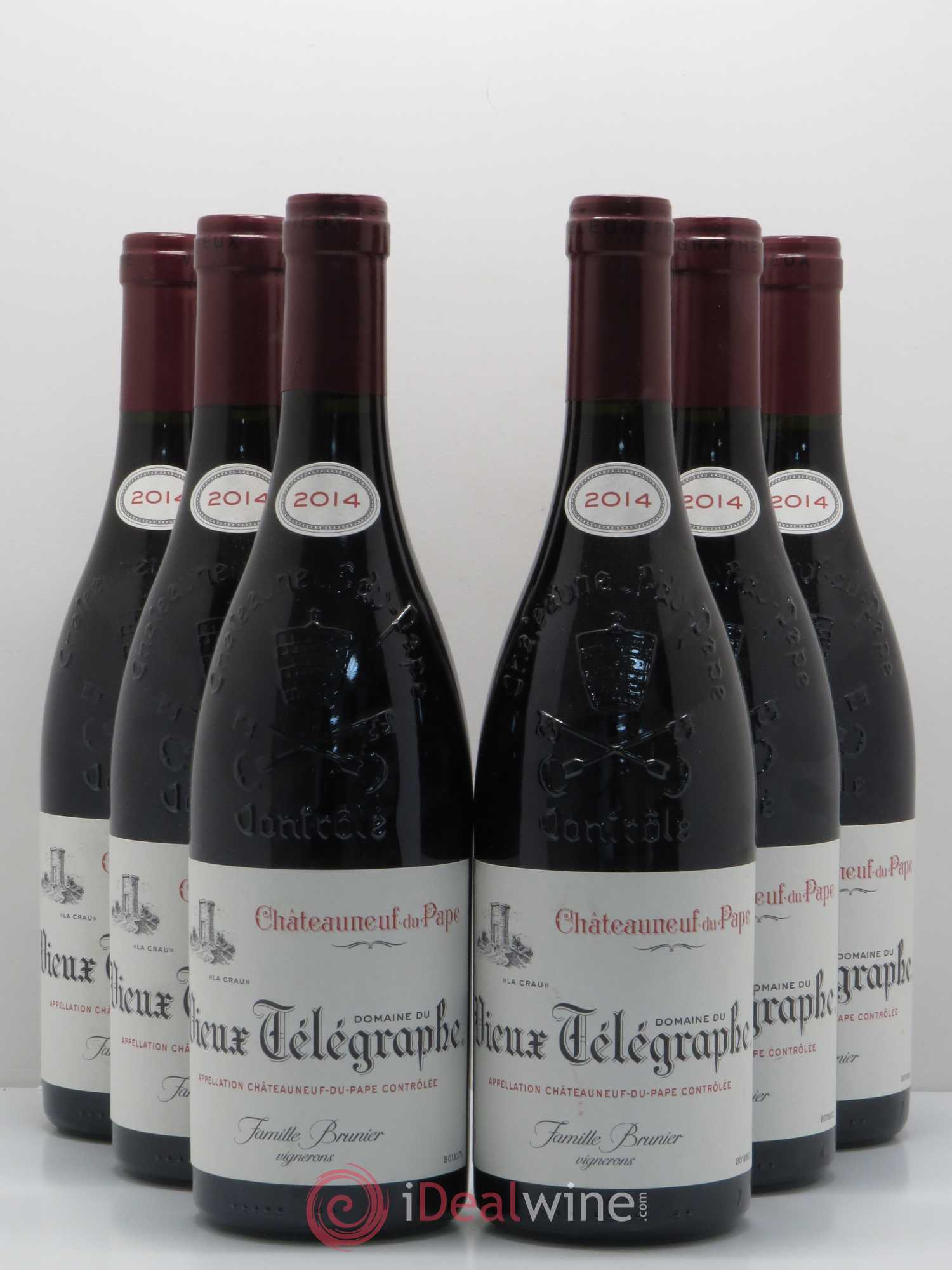 Châteauneuf-du-Pape Vieux Télégraphe (Domaine du) Vignobles Brunier 2014 - Lot de 6 bouteilles - 0