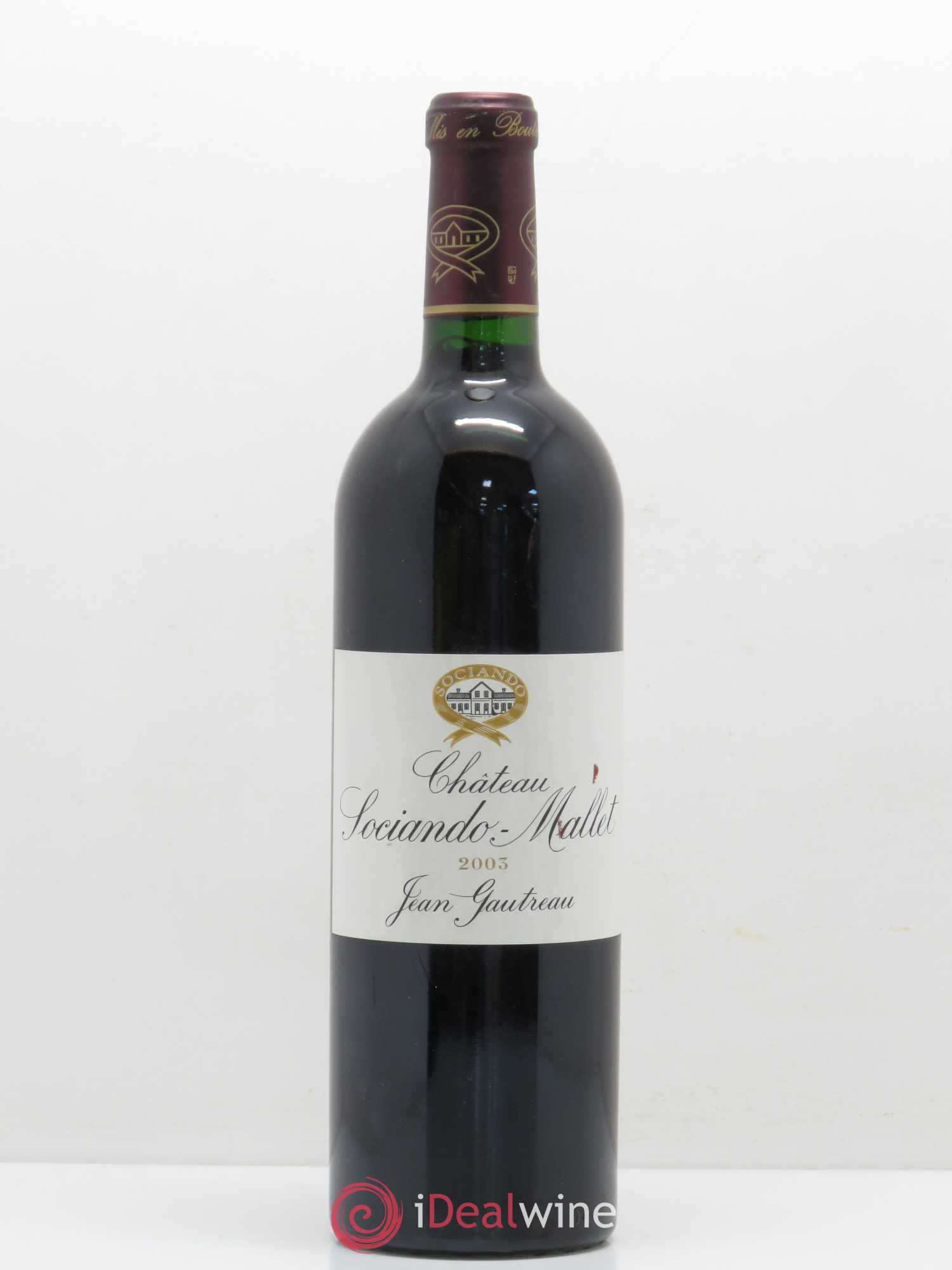 Château Sociando Mallet 2003 - Lot de 1 bouteille - 0
