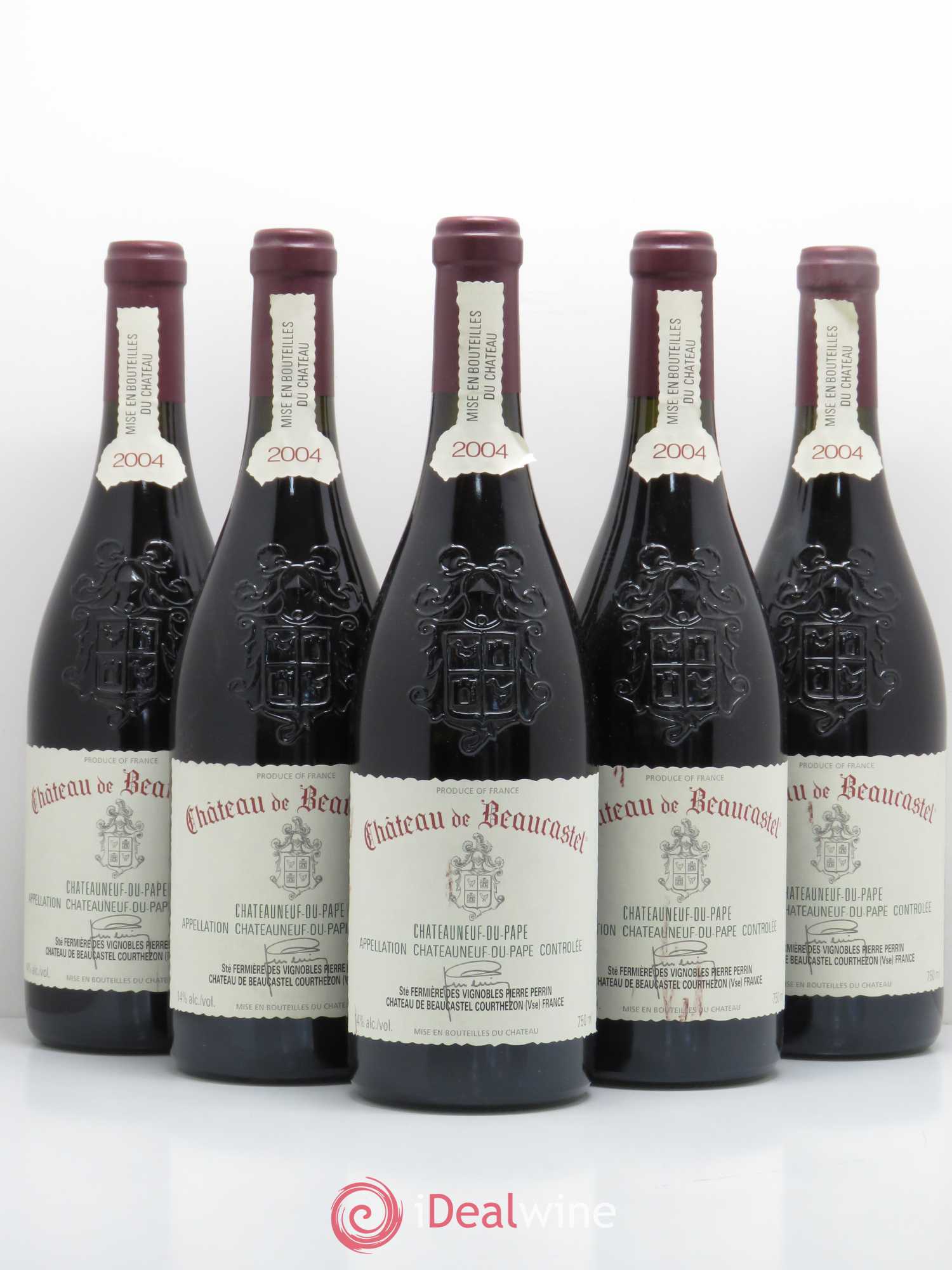 Châteauneuf-du-Pape Château de Beaucastel Famille Perrin (sans prix de réserve) 2004 - Lot de 5 bouteilles - 0