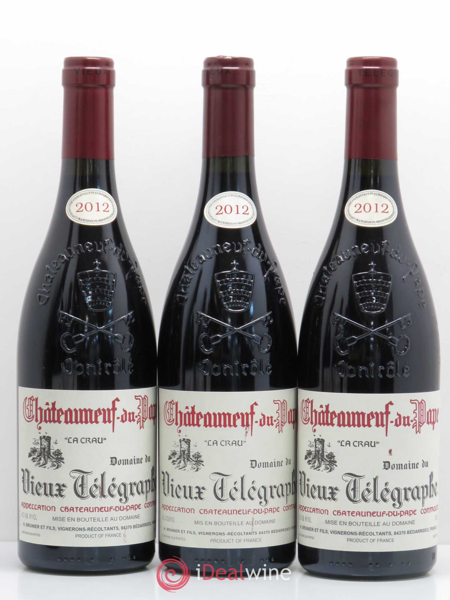 Châteauneuf-du-Pape Vieux Télégraphe (Domaine du) Vignobles Brunier 2012 - Lotto di 6 bottiglie - 2